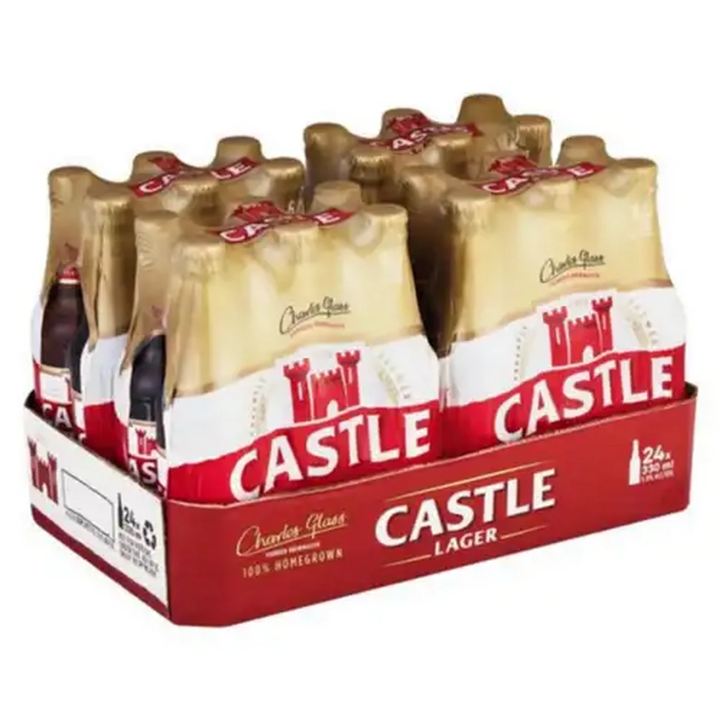 Image of Castle Lager Beer Bottles 24 x 330ml