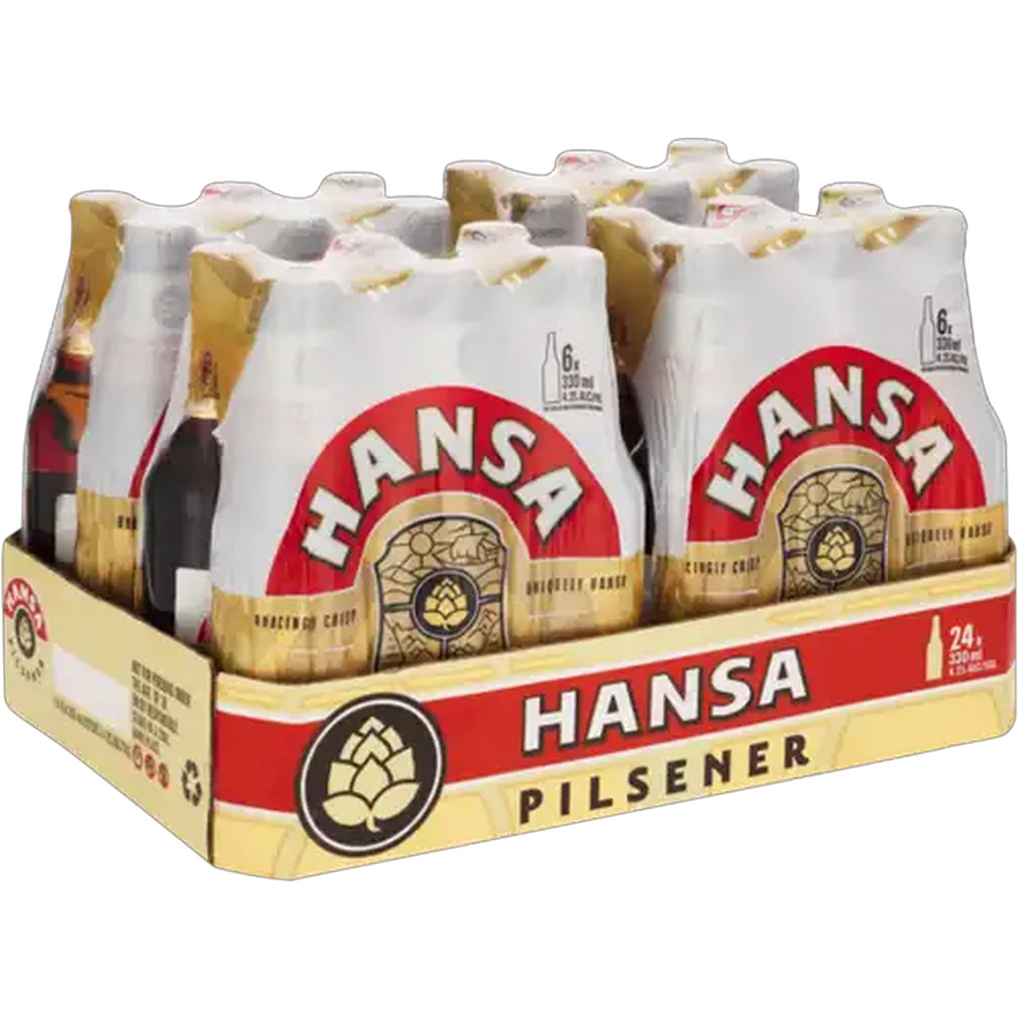 Image of Hansa Pilsener Beer Bottles 24 x 330ml