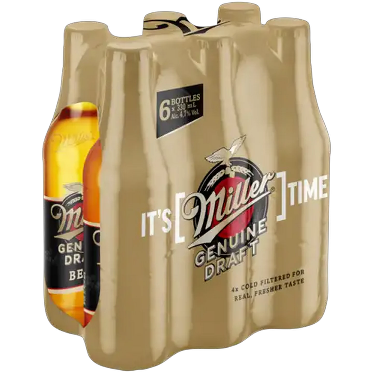 Image of Miller Genuine Draft Beer Bottles 6 x 330ml