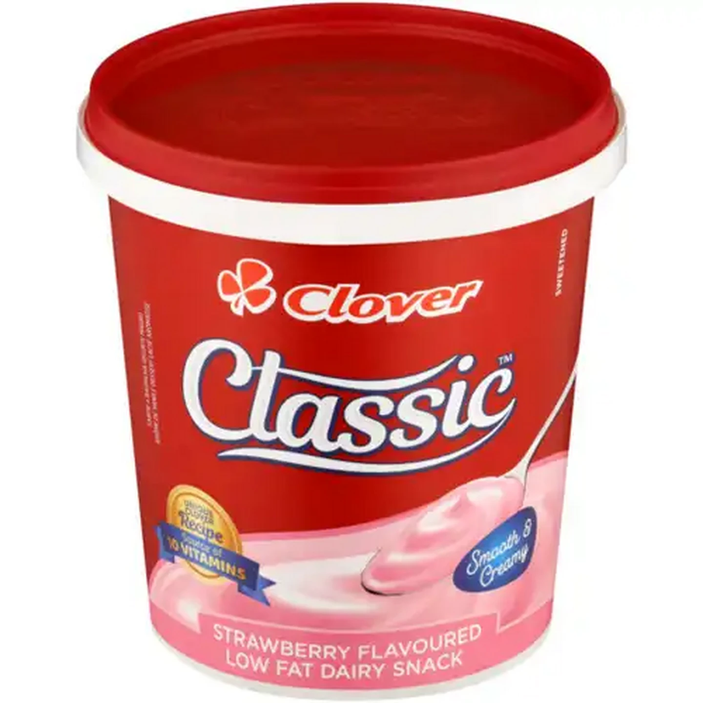 Image of Clover Strawberry Flavoured Low Fat Smooth Yoghurt 1kg