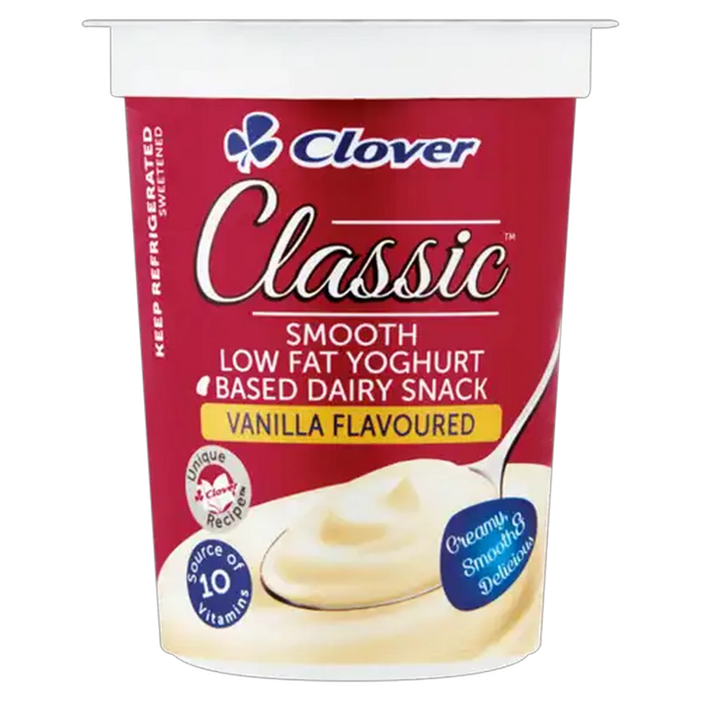 Image of Clover Classic Vanilla Flavoured Low Fat Dairy Snack 175g
