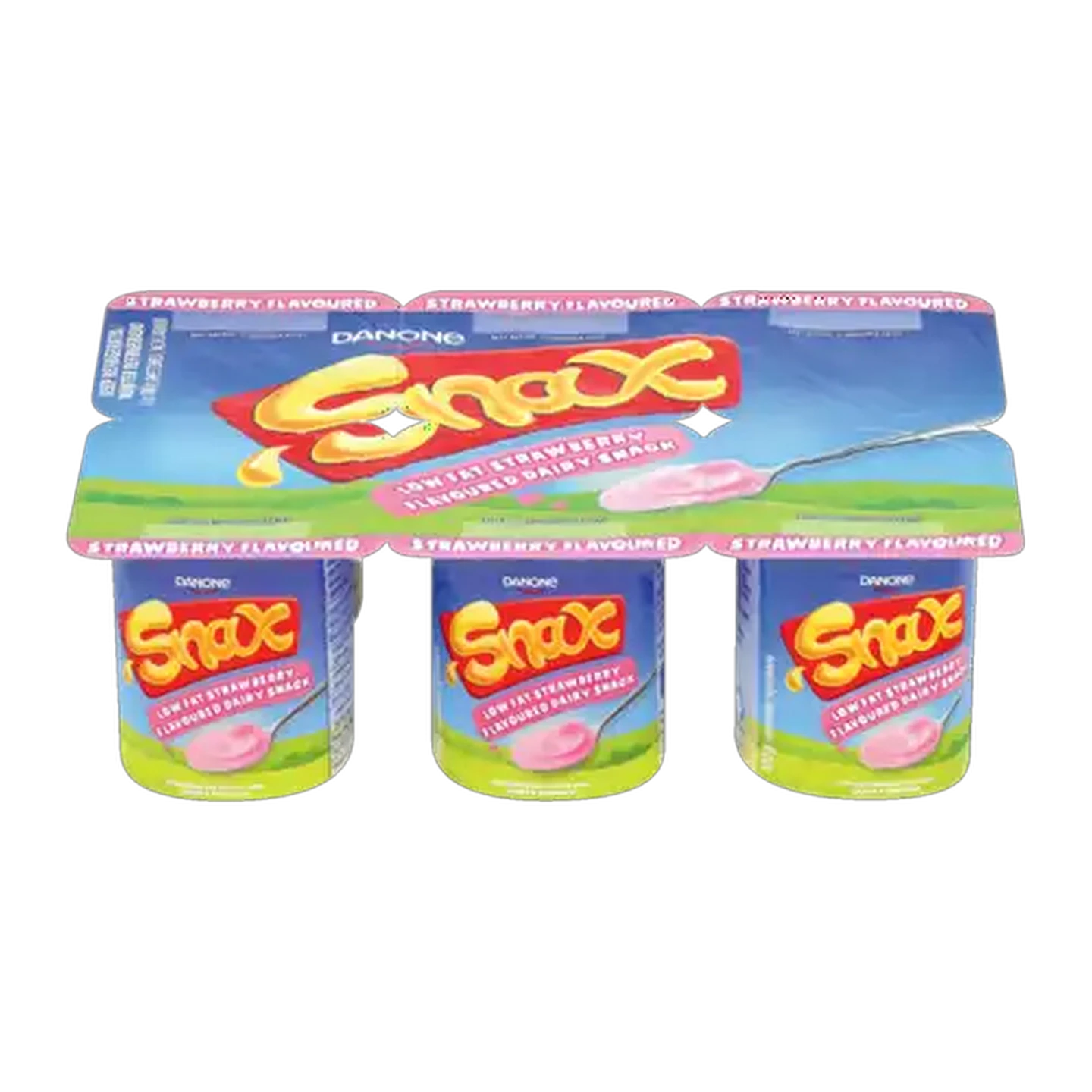 Image of Danone Snax Strawberry Flavoured Dairy Snack 6 x 100g