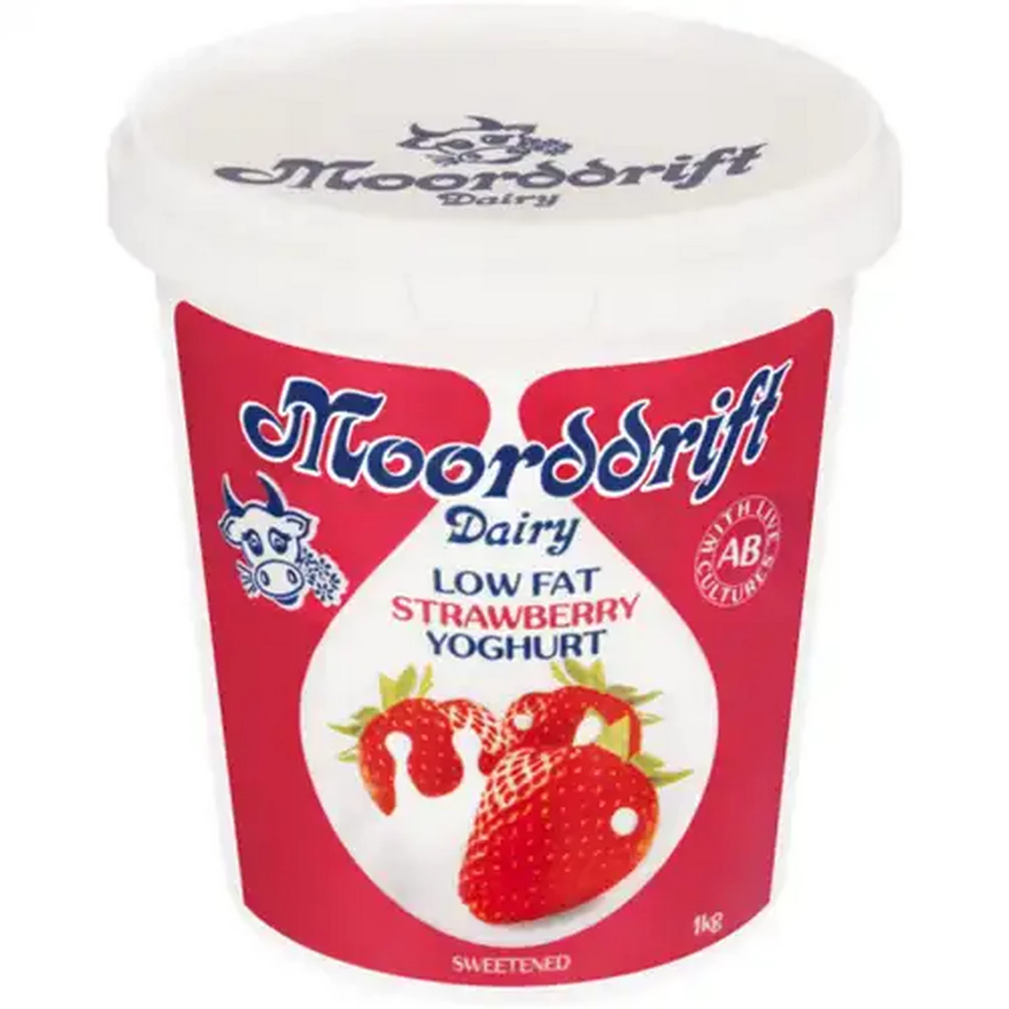 Image of Moorddrift Dairy Strawberry Flavoured Low Fat Yoghurt 1kg