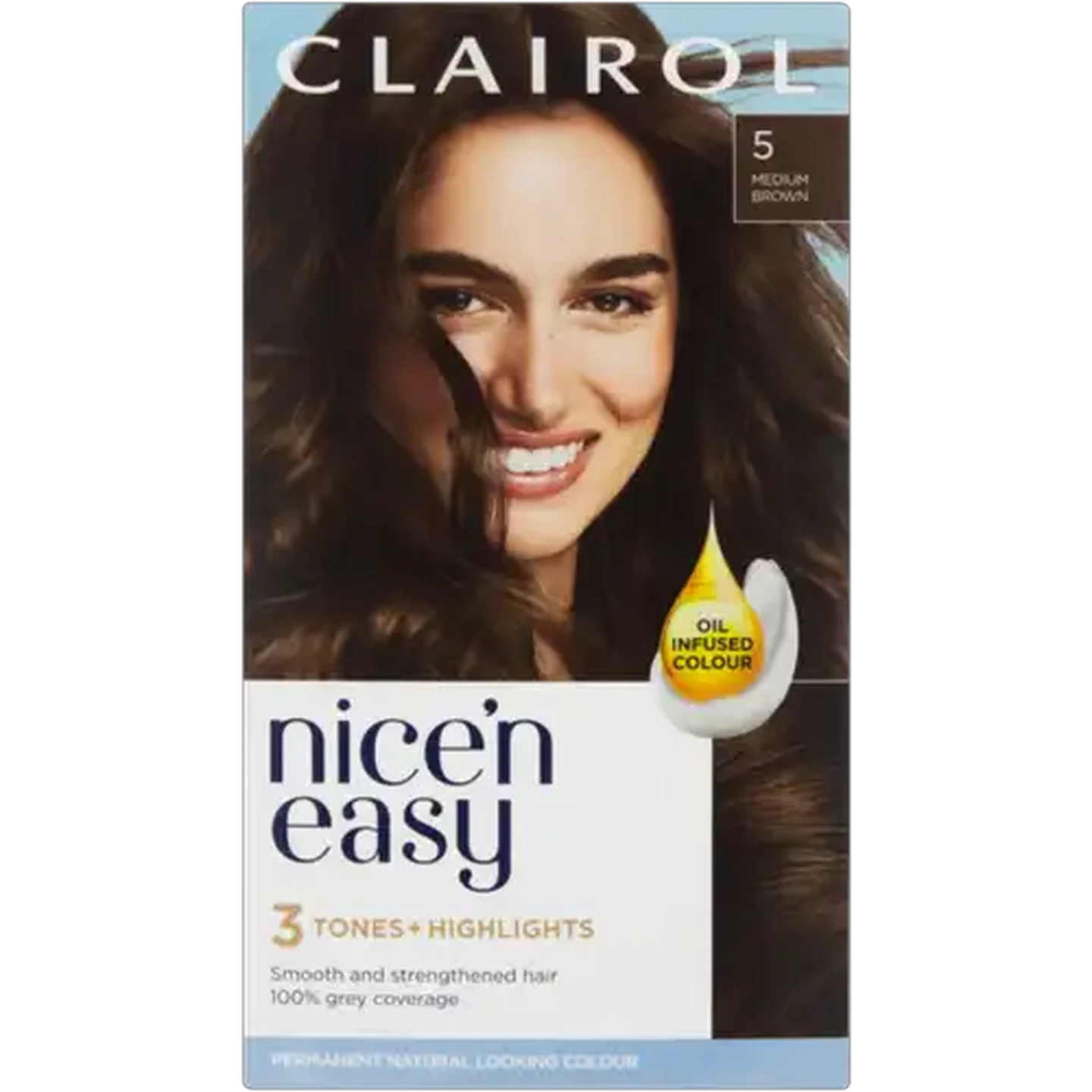 Image of Clairol Nice'n Easy Medium Brown Medium Brown Permanent Hair Colour