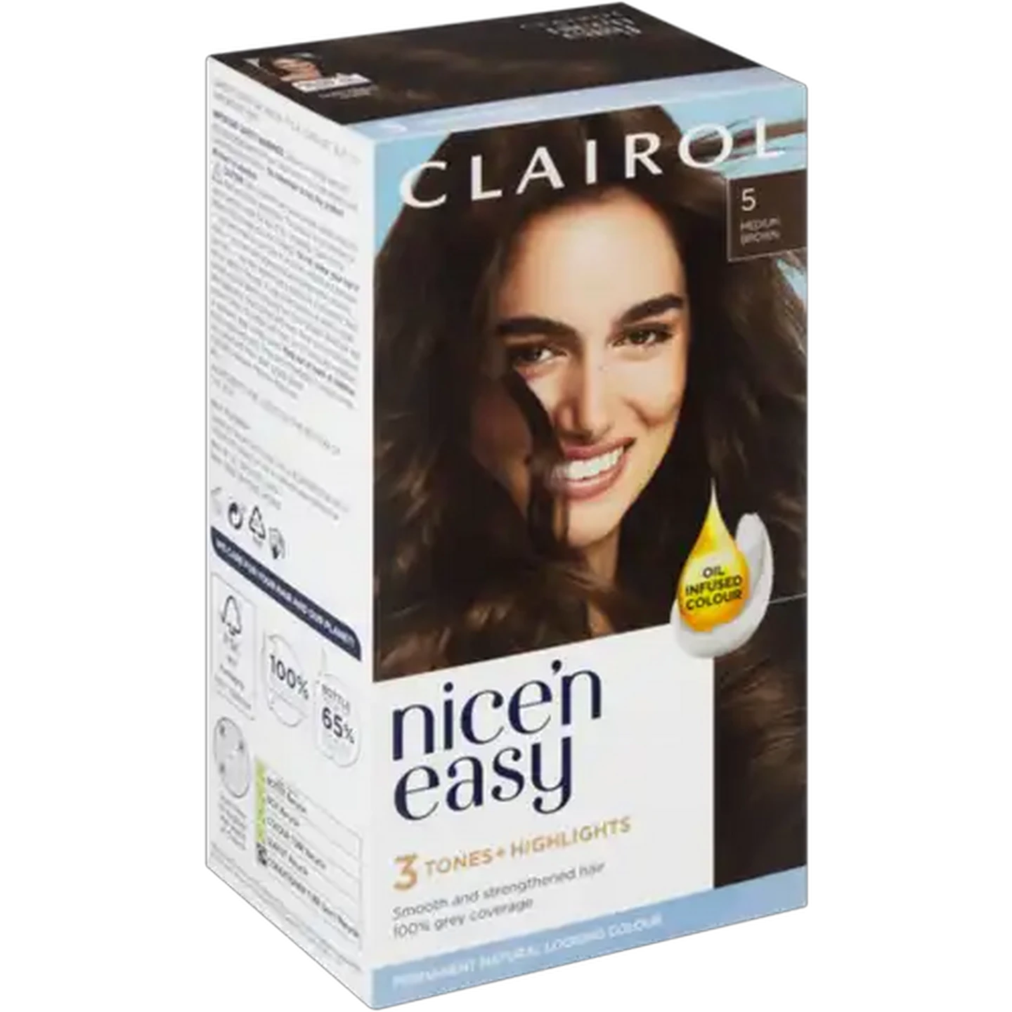 Image of Clairol Nice'n Easy Medium Brown Medium Brown Permanent Hair Colour
