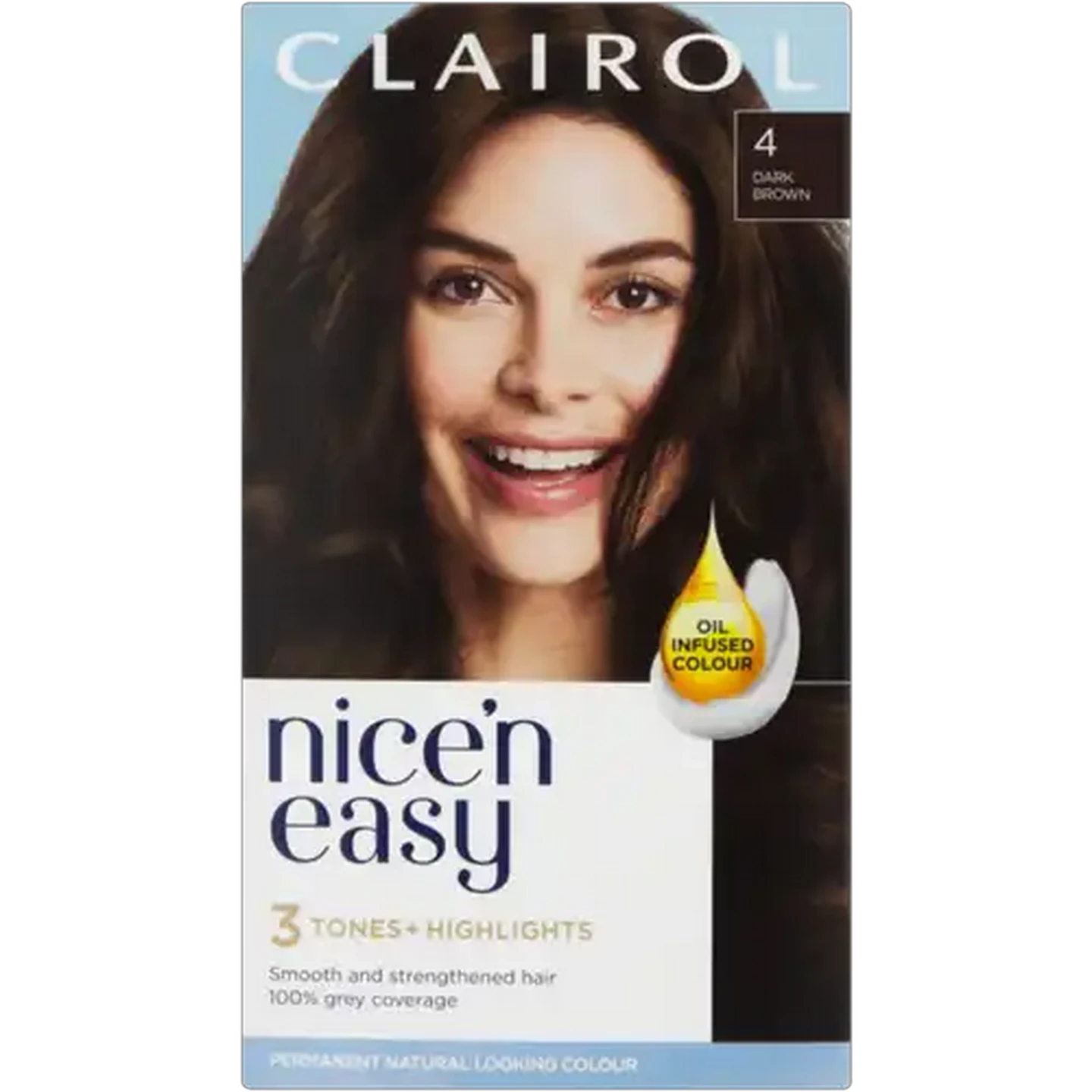 Image of Clairol Nice'n Easy Dark Brown Dark Brown Permanent Hair Colour