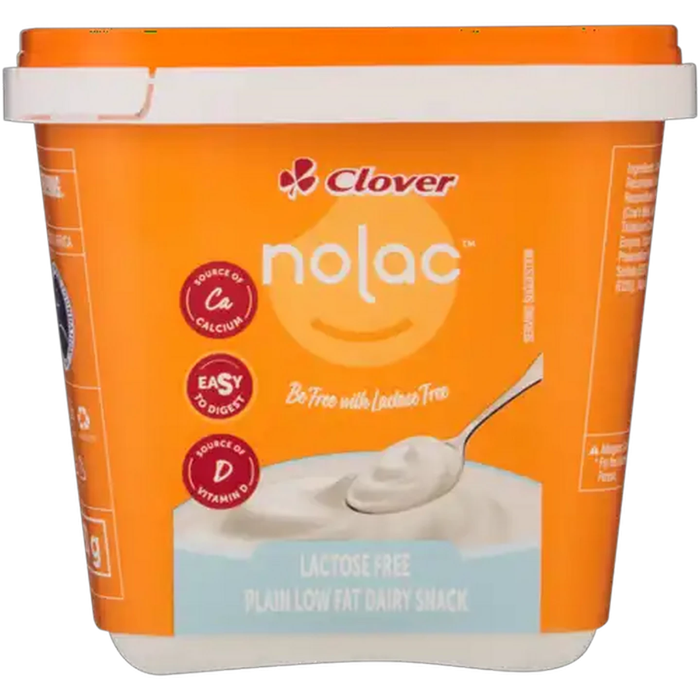 Image of Clover Nolac Plain Lactose Free Low Fat Dairy Snack 750g