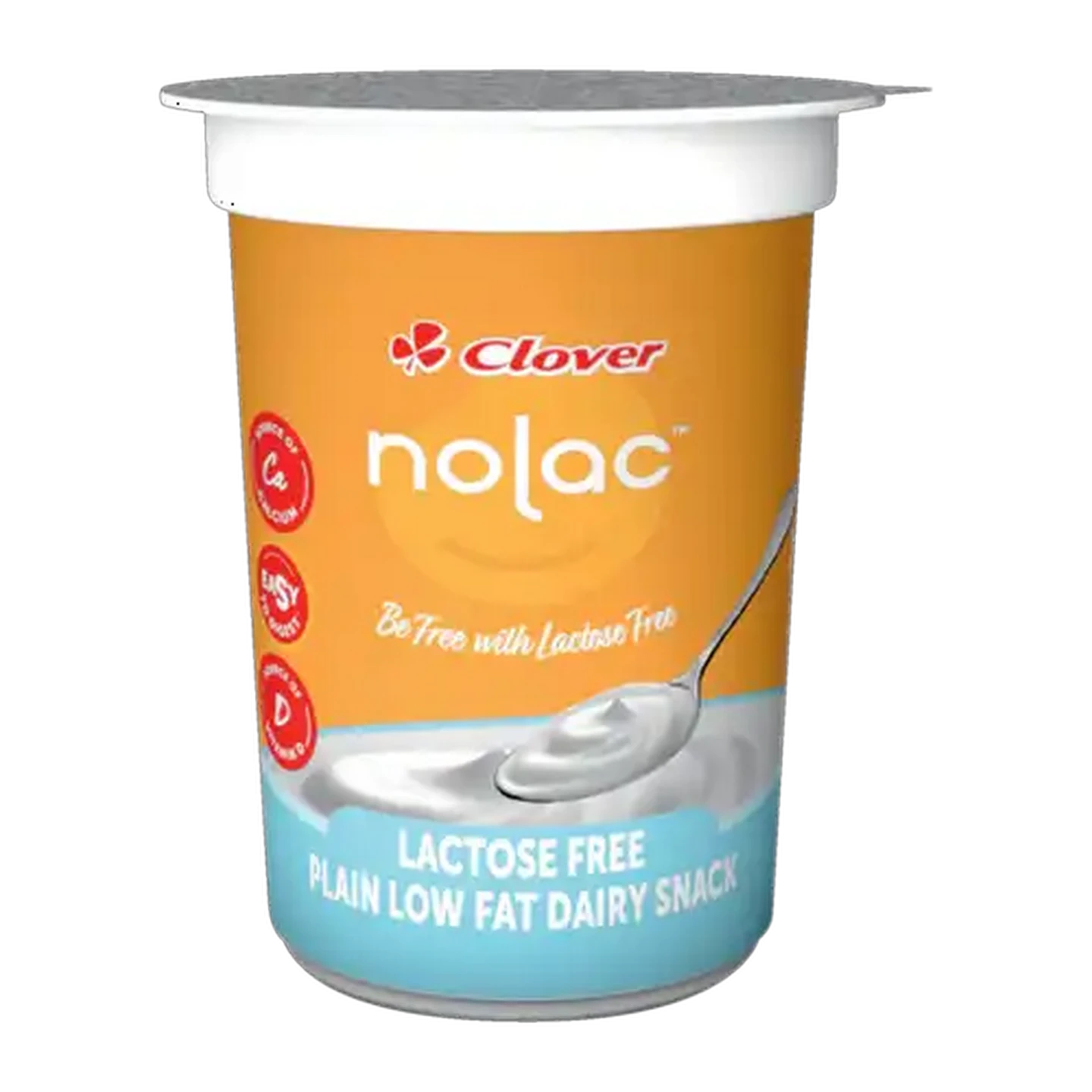 Image of Clover Nolac Plain Lactose Free Low Fat Dairy Snack 150g