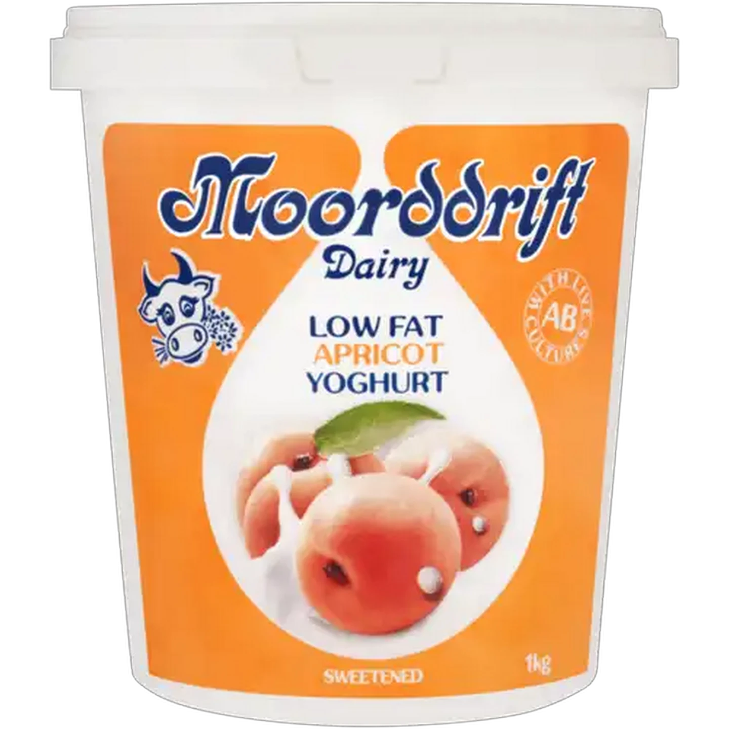 Image of Moorddrift Dairy Apricot Flavoured Low Fat Yoghurt 1kg