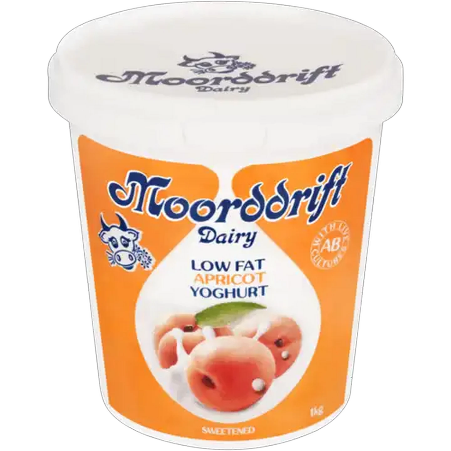 Image of Moorddrift Dairy Apricot Flavoured Low Fat Yoghurt 1kg