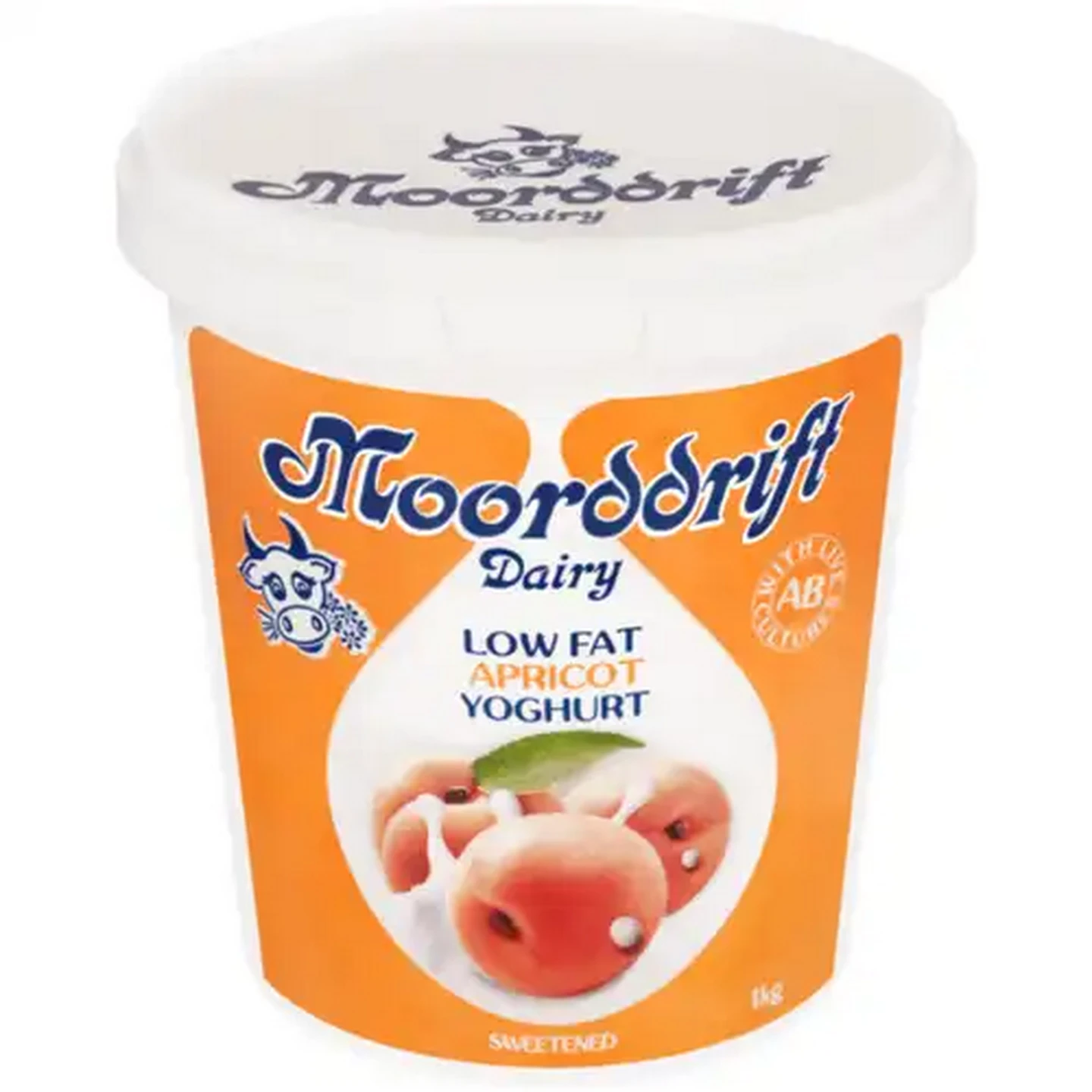 Image of Moorddrift Dairy Apricot Flavoured Low Fat Yoghurt 1kg