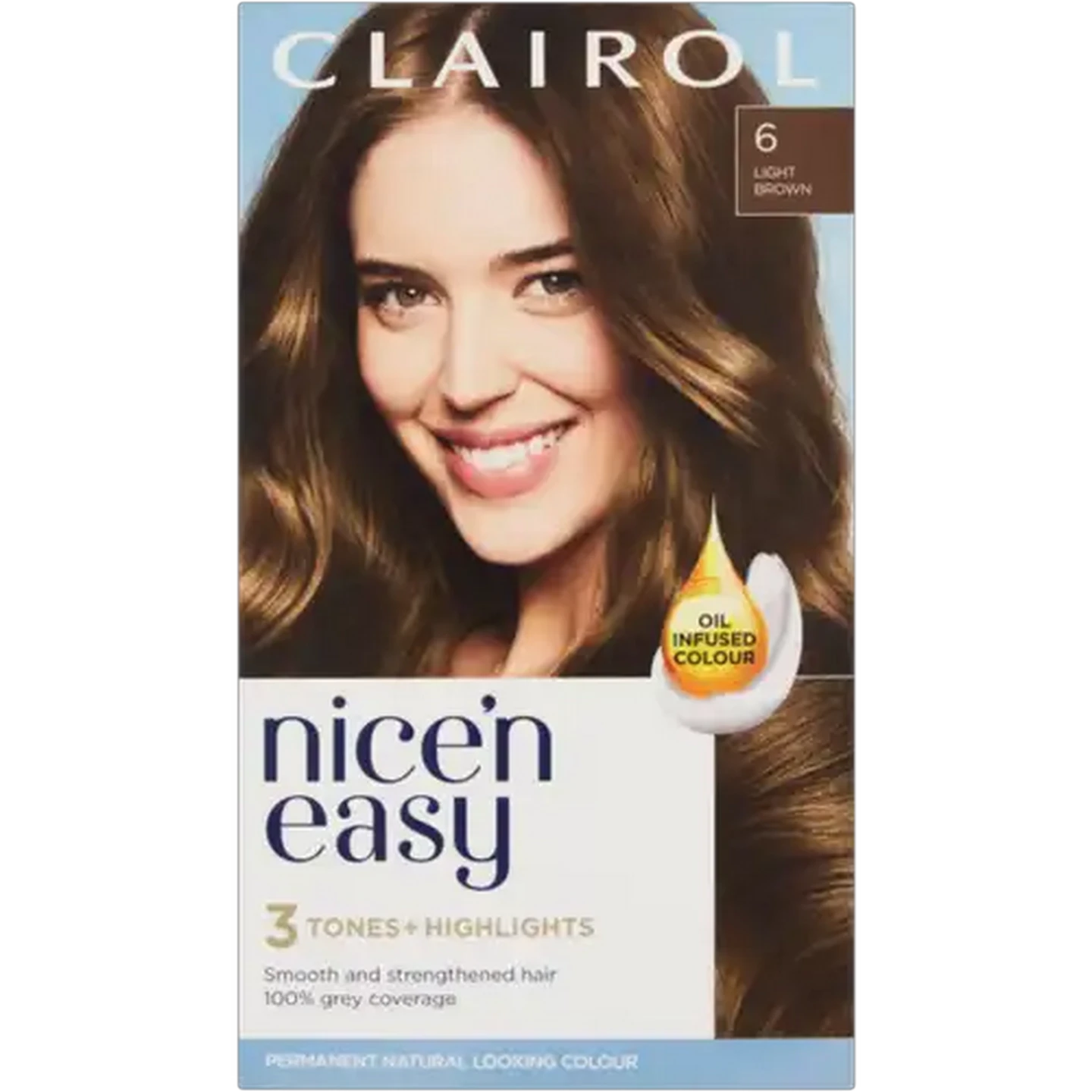 Image of Clairol Nice'n Easy Light Brown Permanent Hair Colour