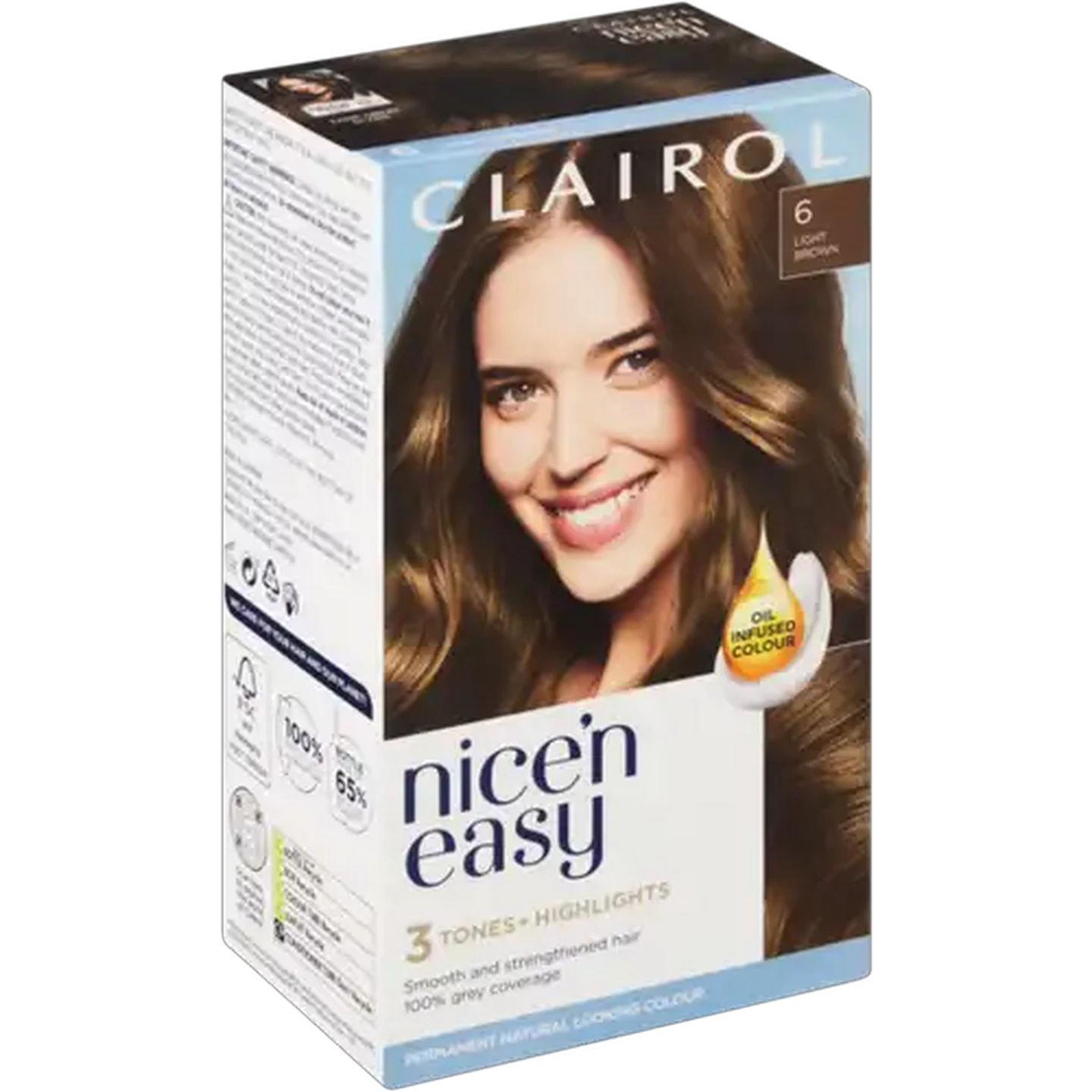 Image of Clairol Nice'n Easy Light Brown Permanent Hair Colour