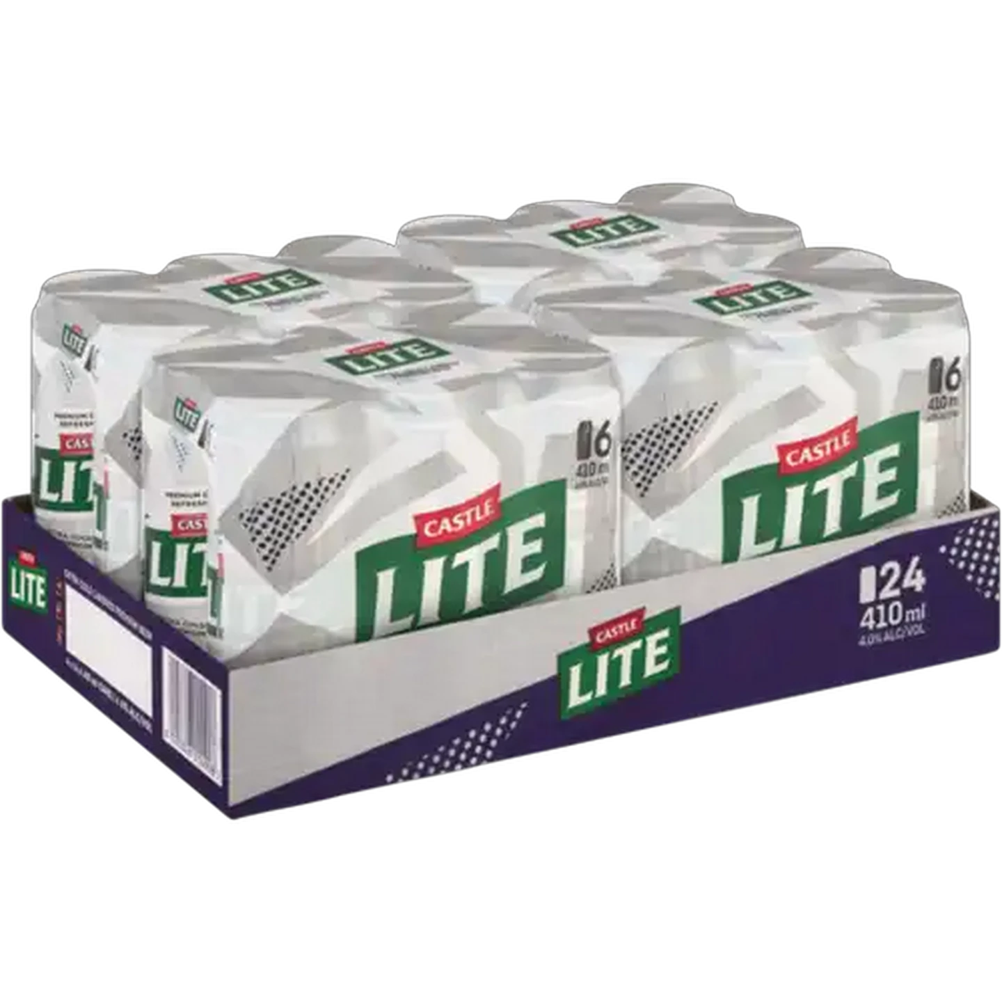 Image of Castle Lite Premium Beer Cans 24 x 410ml