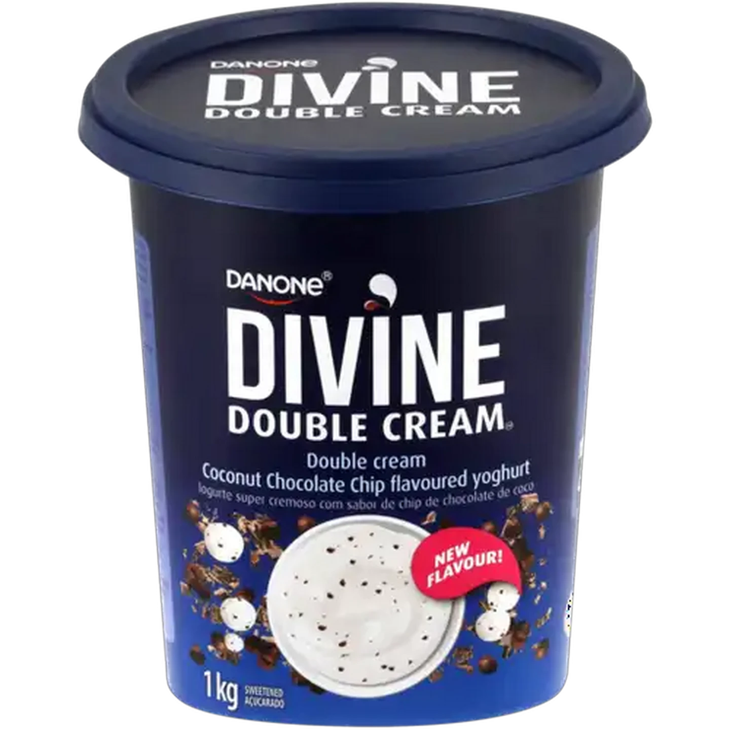 Image of Danone Divine Double Cream Coconut Chocolate Chip Flavoured Yoghurt 1kg