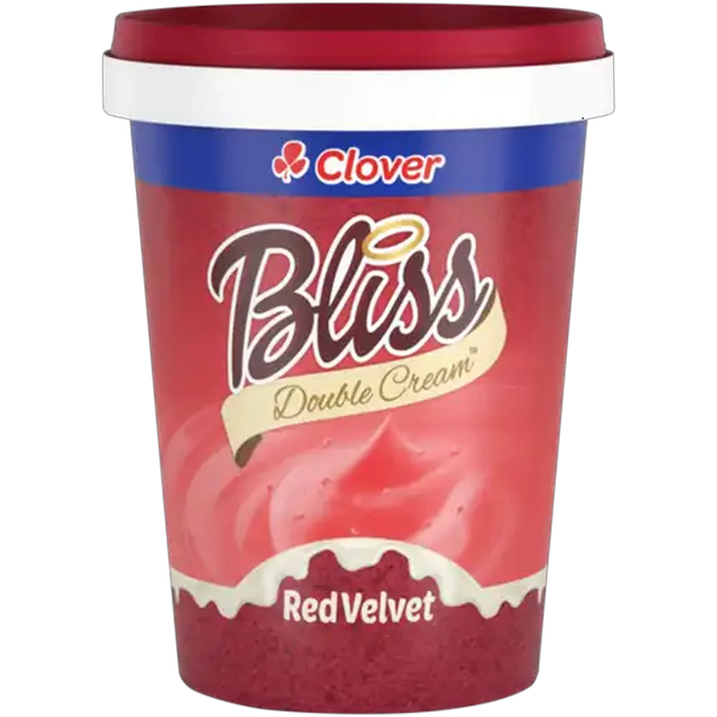 Image of Clover Bliss Red Velvet Flavoured Double Cream Yoghurt Tub 500g