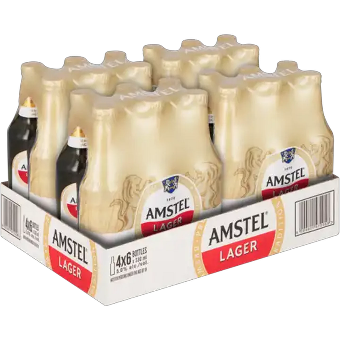 Image of Amstel Premium Lager Beer Bottles 24 x 330ml