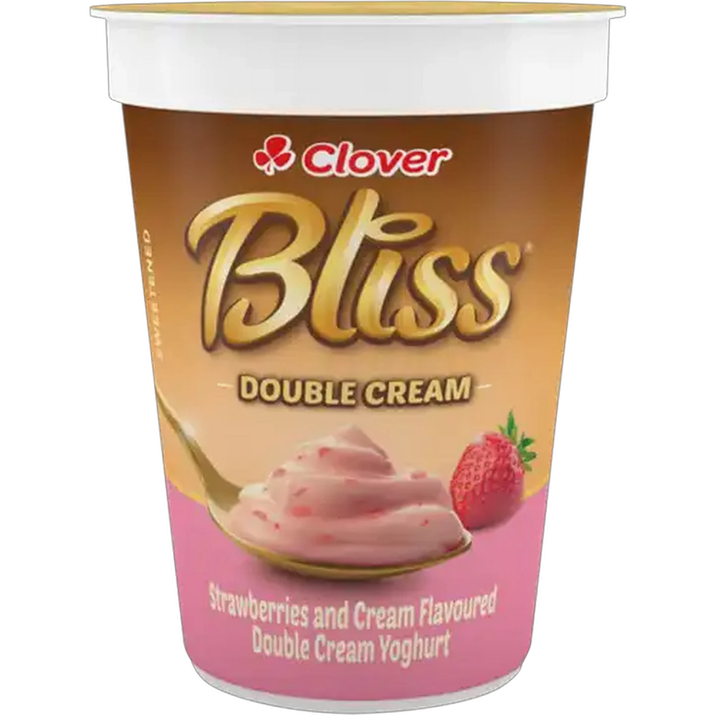 Image of Clover Bliss Strawberry & Cream Double Cream Yoghurt 150g