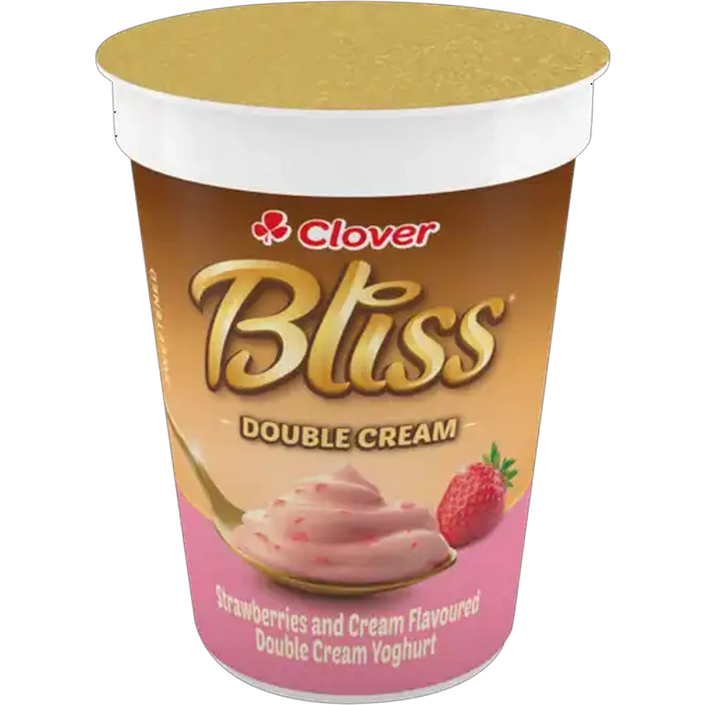 Image of Clover Bliss Strawberry & Cream Double Cream Yoghurt 150g