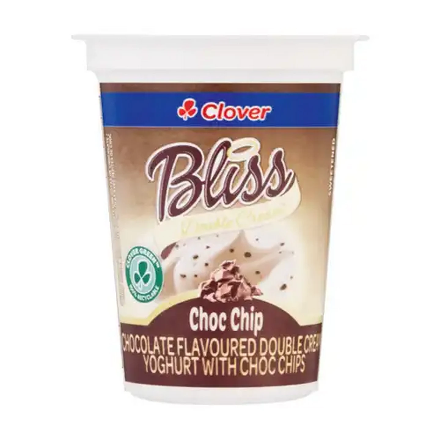Image of Clover Bliss Choc Chip Double Cream Yoghurt 150g