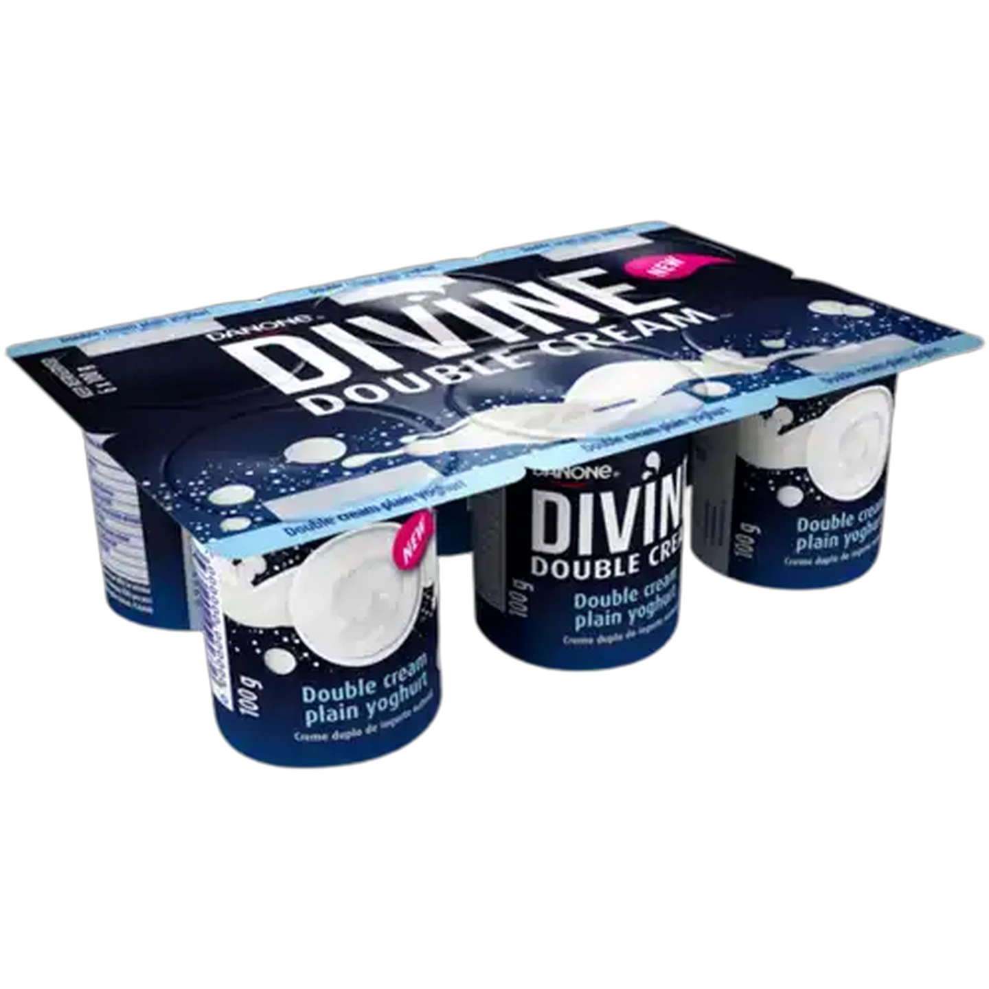 Image of Danone Divine Double Cream Plain Yoghurt 6 x 100g