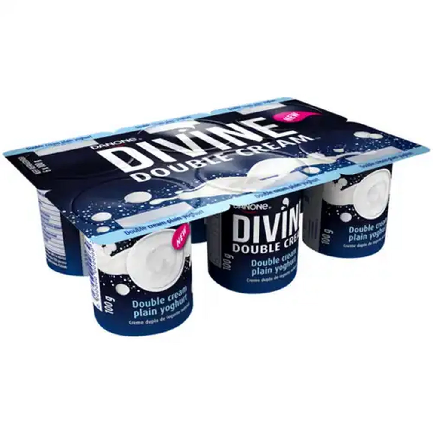 Image of Danone Divine Double Cream Plain Yoghurt 6 x 100g