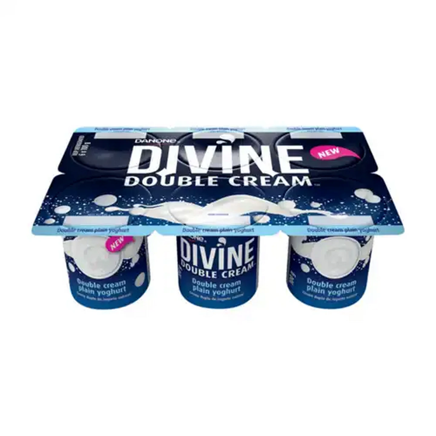 Image of Danone Divine Double Cream Plain Yoghurt 6 x 100g