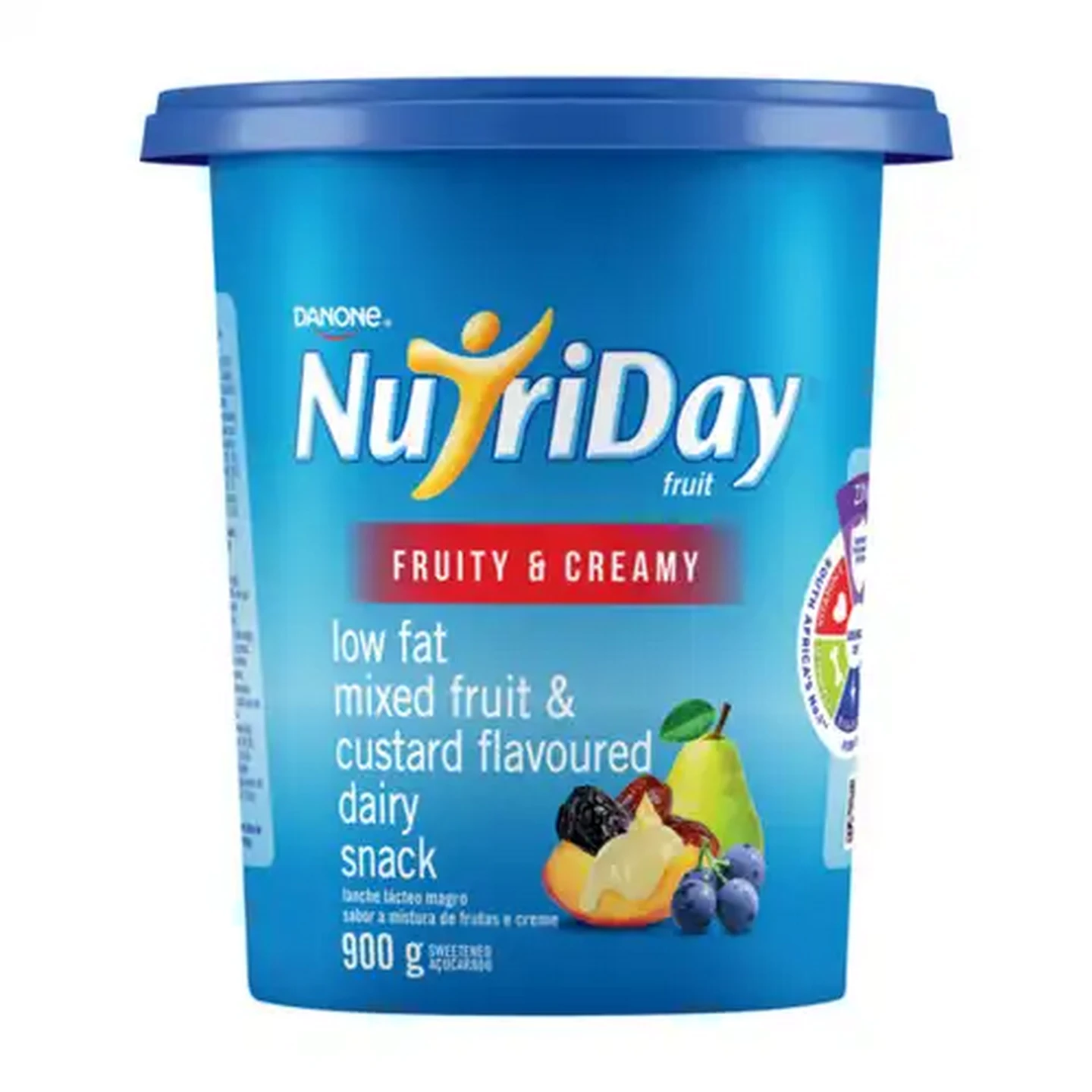 Image of Danone NutriDay Mixed Fruit & Custard Flavoured Low Fat Dairy Snack 900g