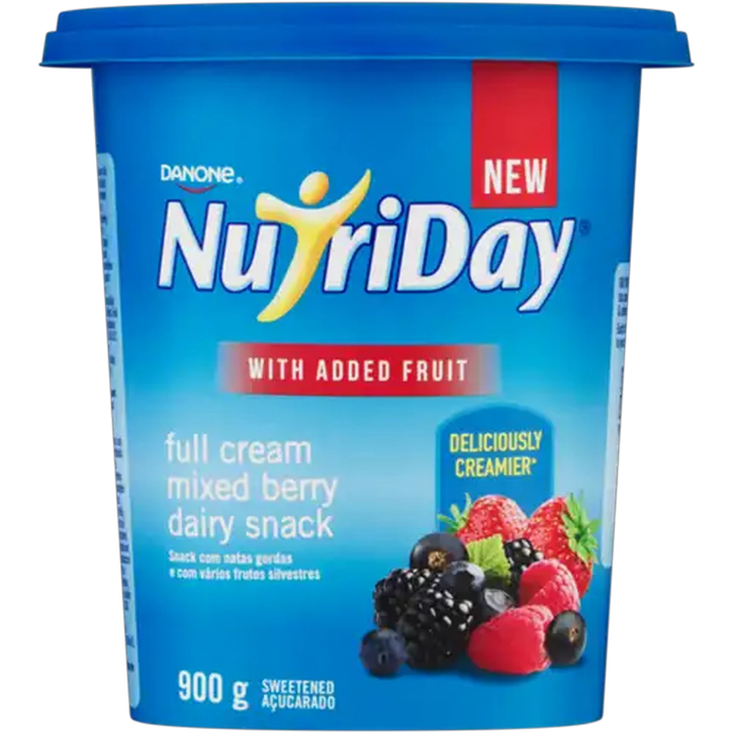 Image of Danone NutriDay Mixed Berry Full Cream Dairy Snack with Fruit 900g