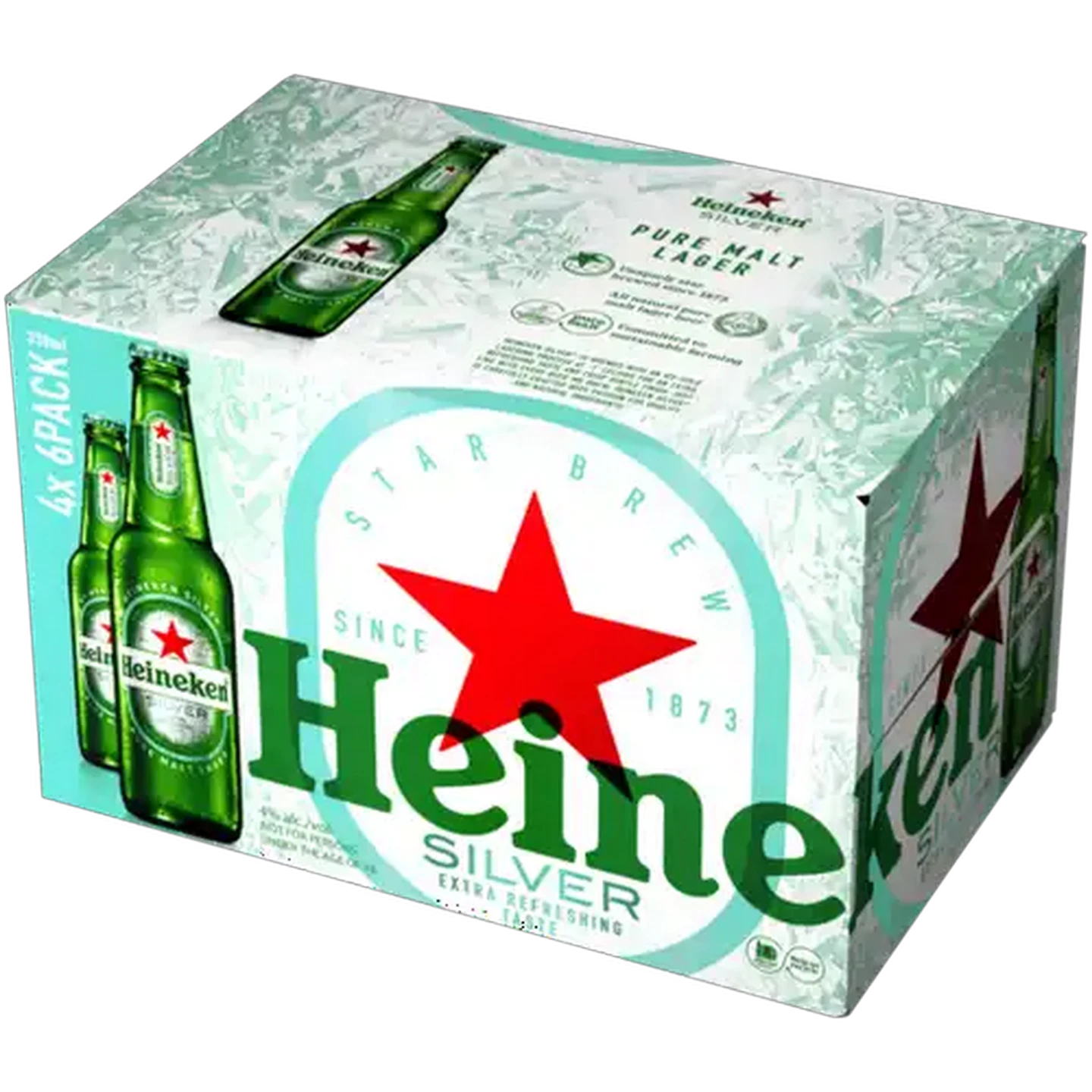 Image of Heineken Silver Beer Bottles 24 x 330ml