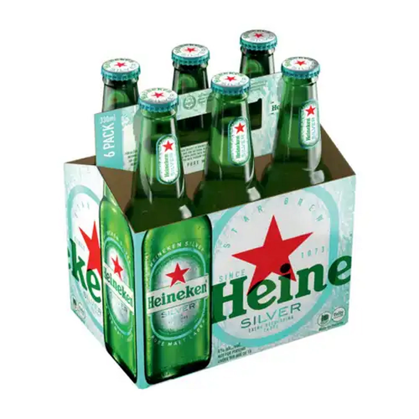 Image of Heineken Silver Beer Bottles 6 x 330ml