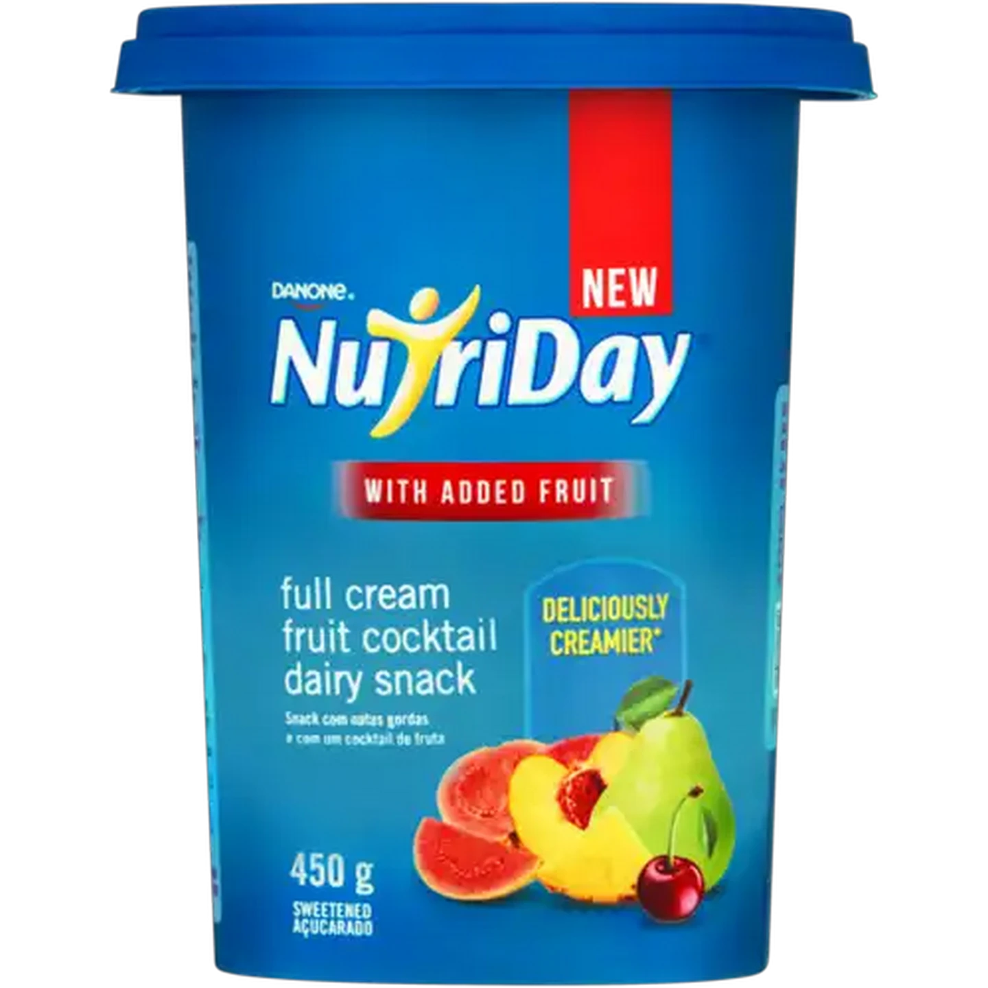Image of Danone NutriDay Fruit Cocktail Full Cream Dairy Snack with Added Fruit 450g