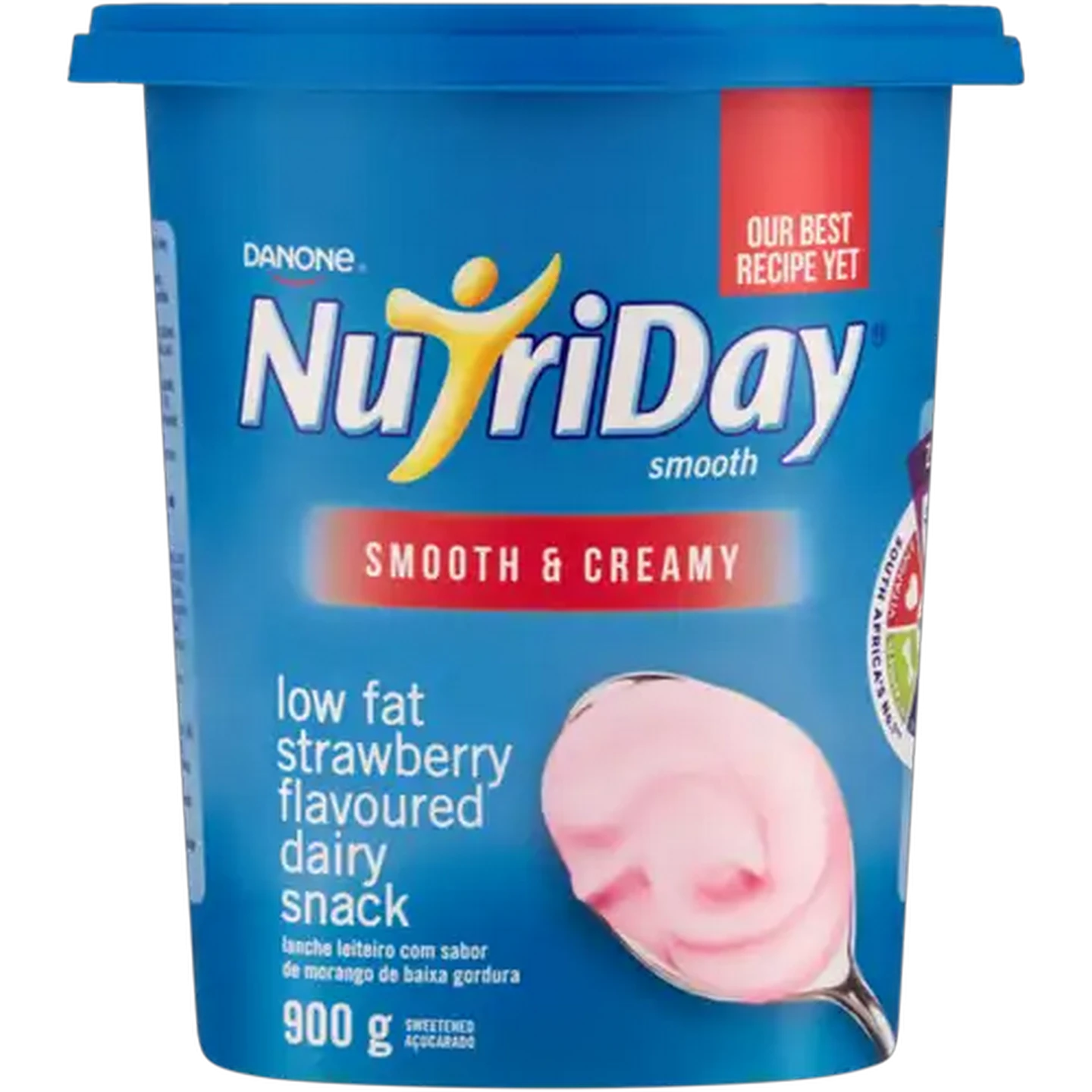 Image of Danone NutriDay Strawberry Flavoured Low Fat Smooth Dairy Snack 900g