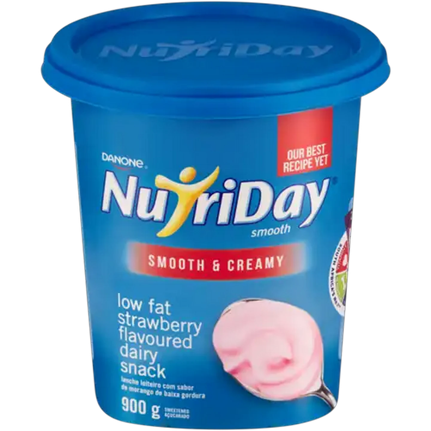 Image of Danone NutriDay Strawberry Flavoured Low Fat Smooth Dairy Snack 900g