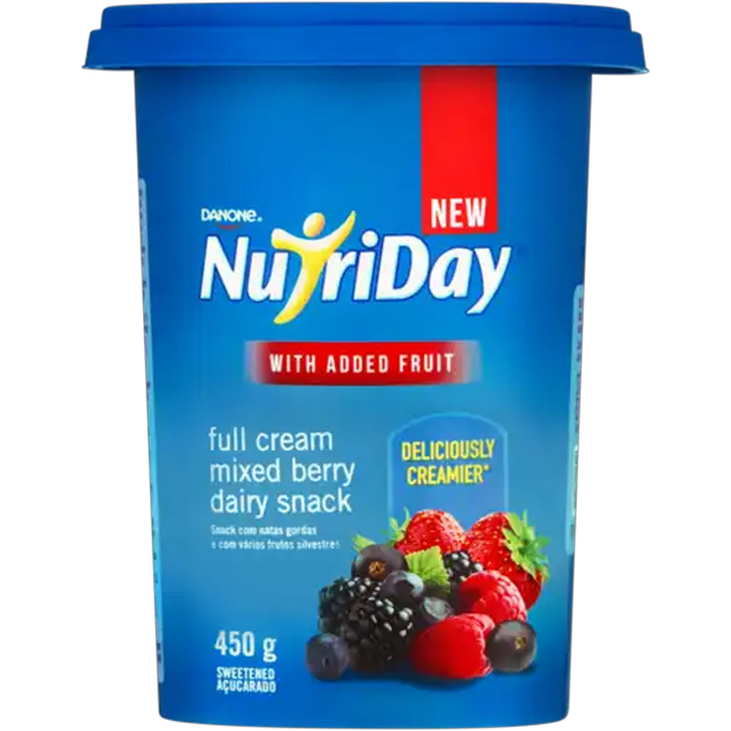 Image of Danone NutriDay Mixed Berry Full Cream Dairy Snack with Added Fruit 450g