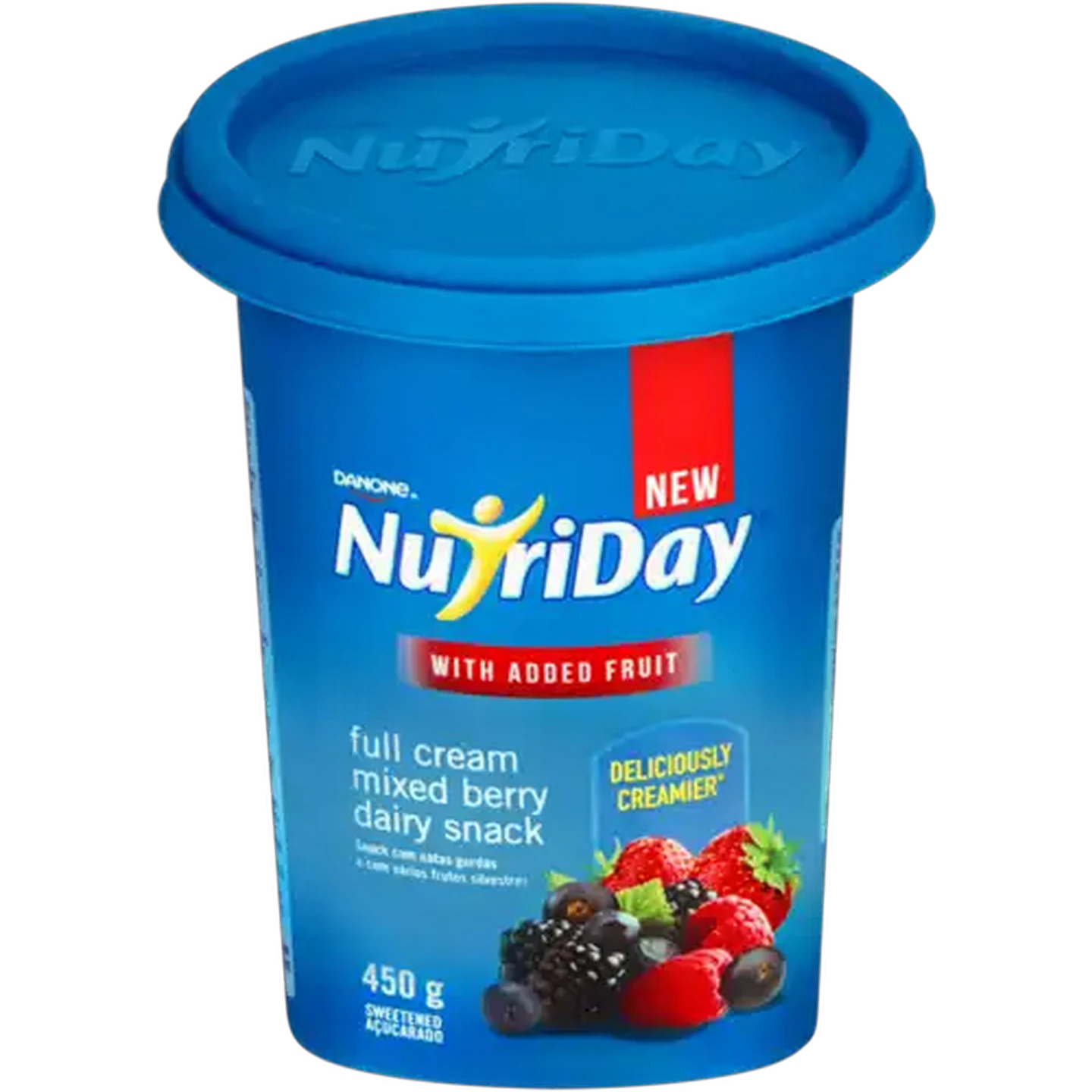 Image of Danone NutriDay Mixed Berry Full Cream Dairy Snack with Added Fruit 450g