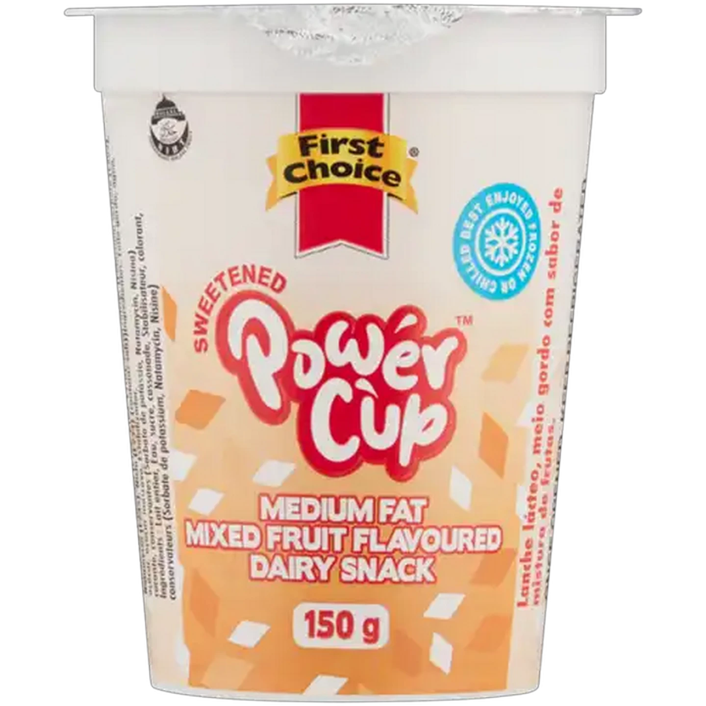 Image of First Choice Power Cup Mixed Fruit Flavoured Medium Fat Dairy Snack 150g
