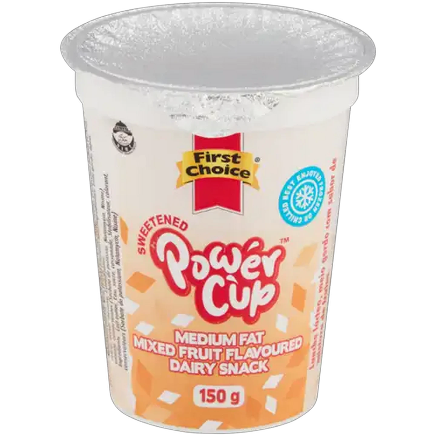 Image of First Choice Power Cup Mixed Fruit Flavoured Medium Fat Dairy Snack 150g