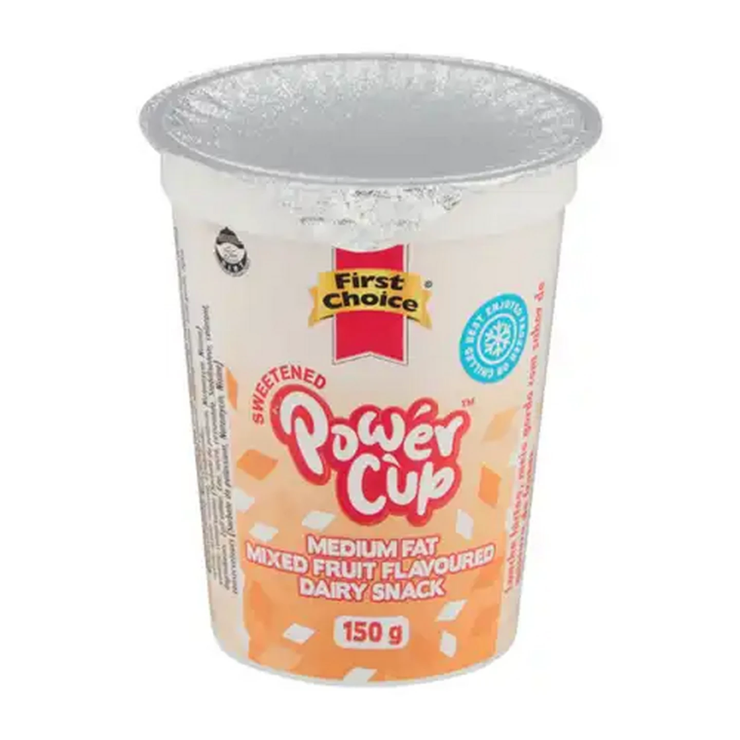 Image of First Choice Power Cup Mixed Fruit Flavoured Medium Fat Dairy Snack 150g