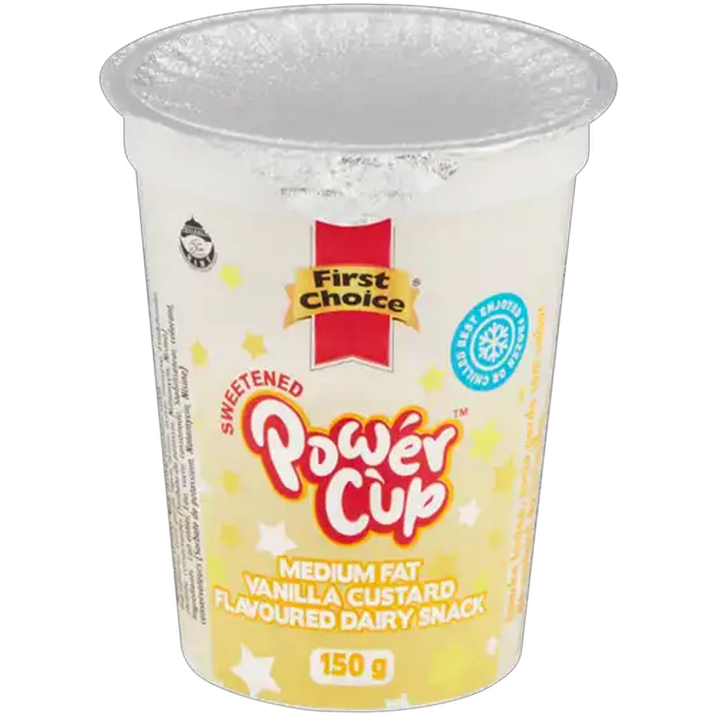 Image of First Choice Power Cup Vanilla Custard Flavoured Medium Fat Dairy Snack 150g