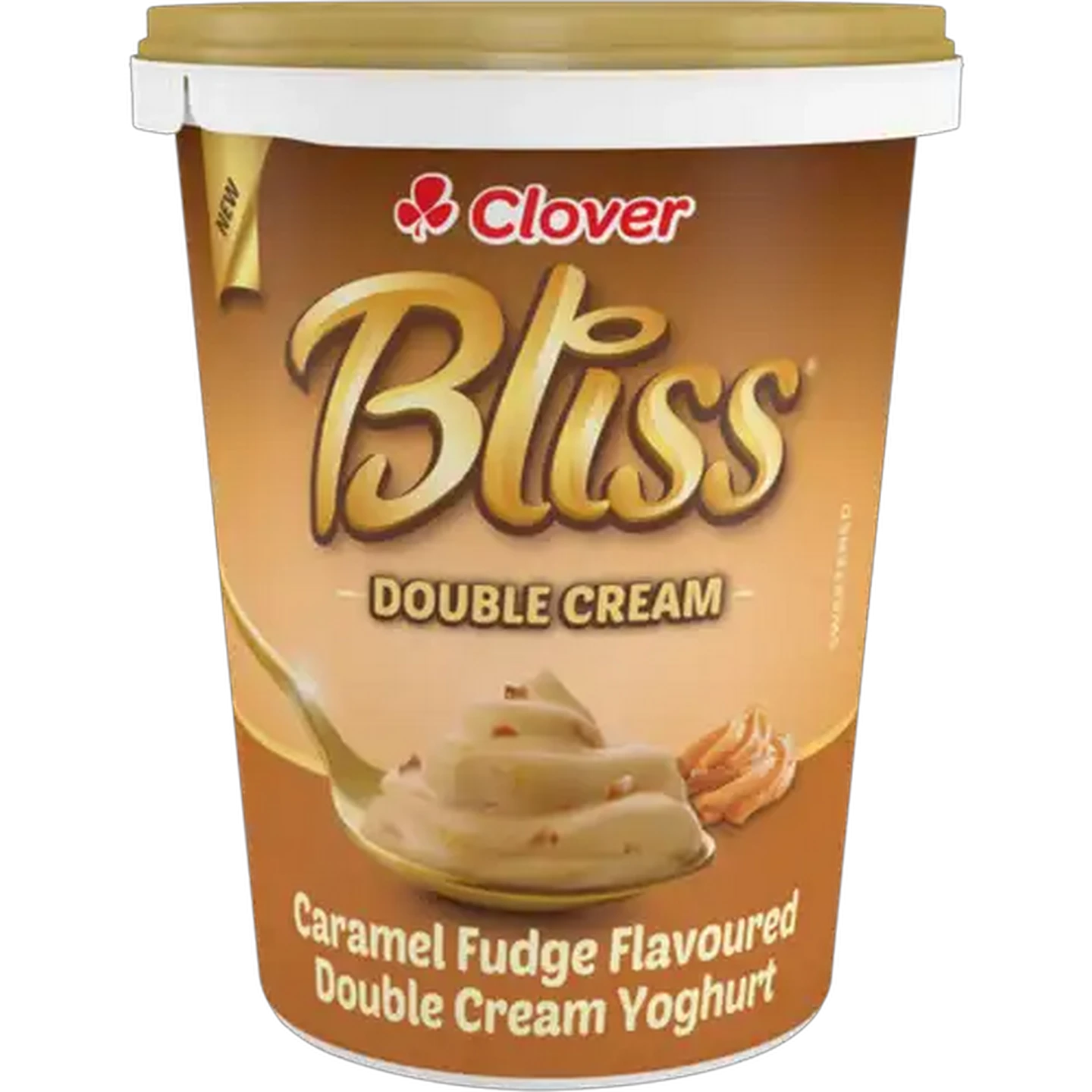 Image of Clover Bliss Caramel Fudge Flavoured Double Cream Yoghurt 500g