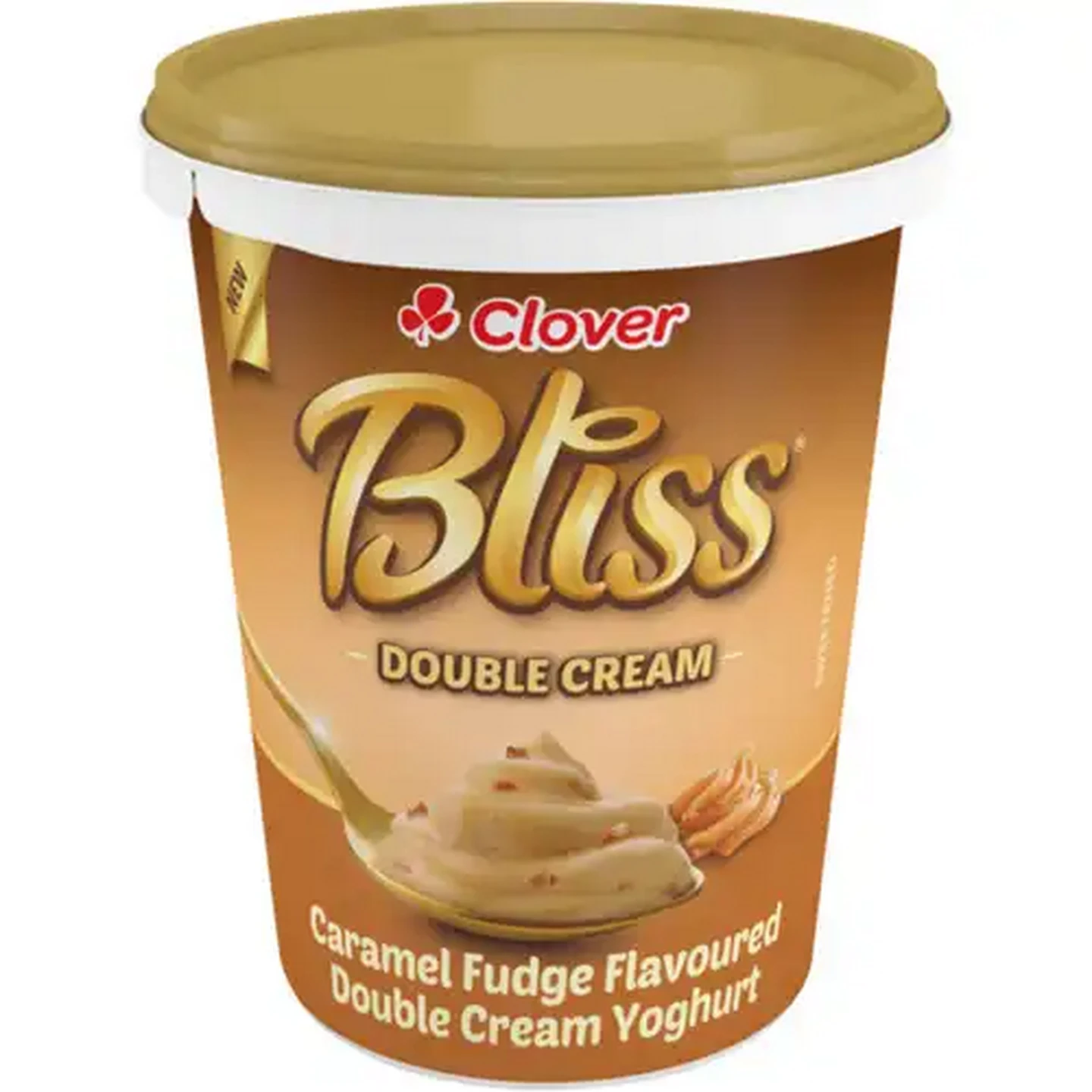 Image of Clover Bliss Caramel Fudge Flavoured Double Cream Yoghurt 500g