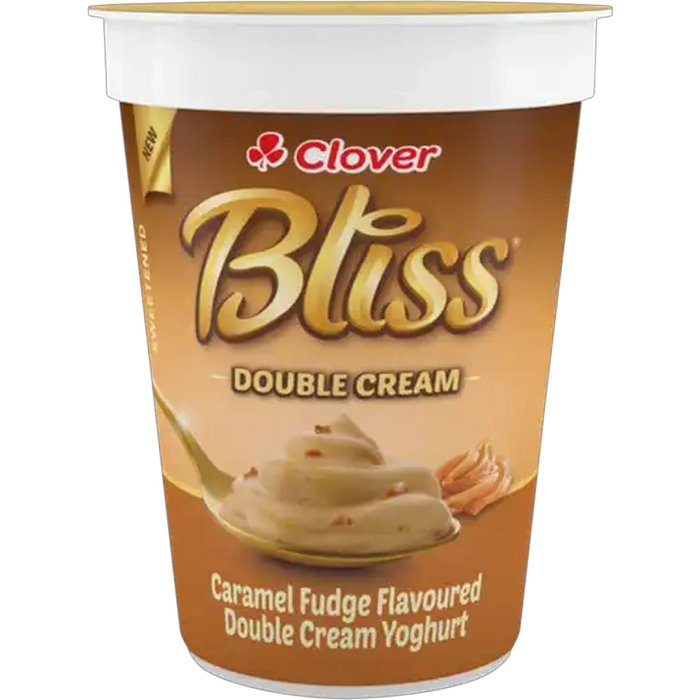 Image of Clover Bliss Caramel Fudge Flavoured Double Cream Yoghurt 150g