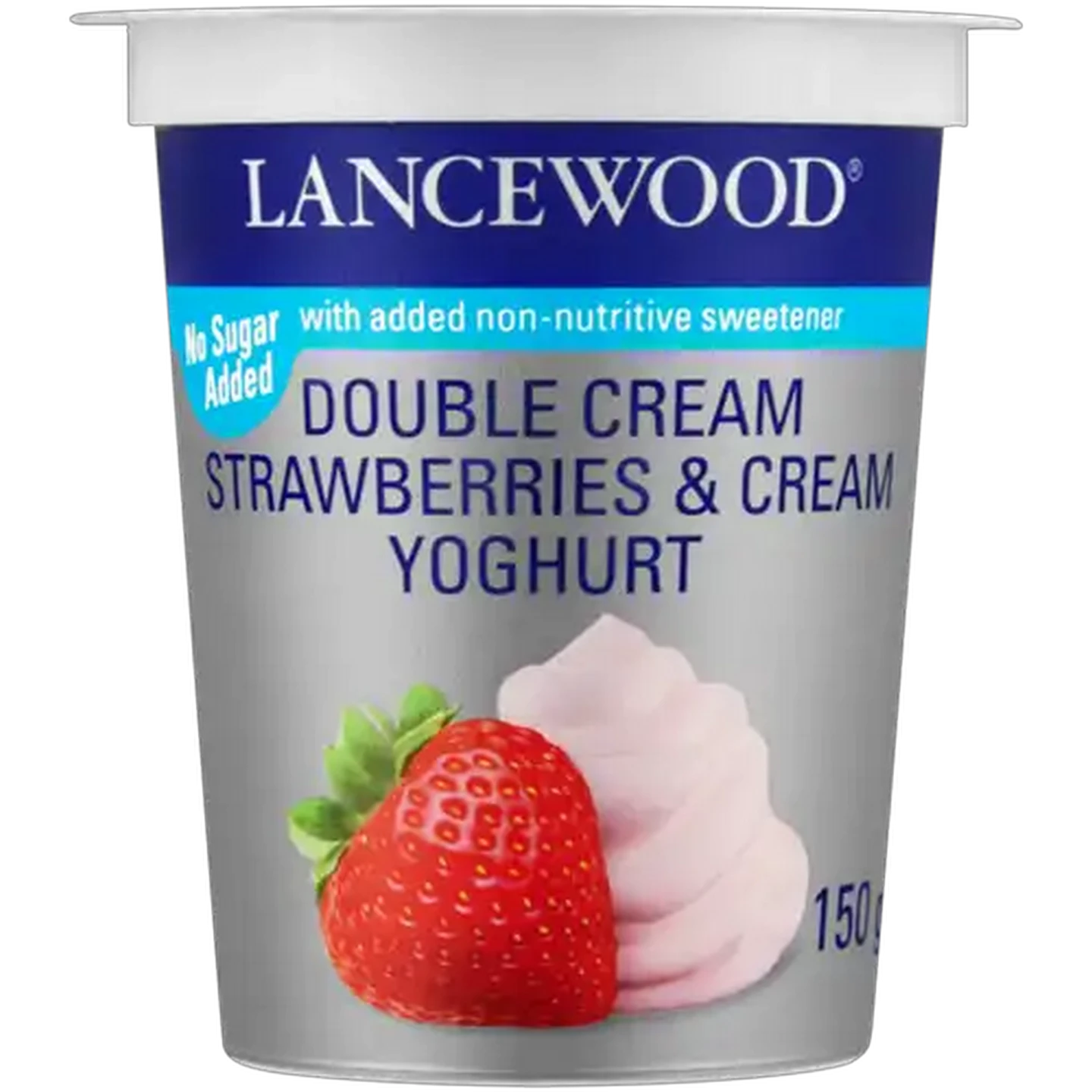 Image of LANCEWOOD Strawberry & Cream Double Cream Yoghurt 150g