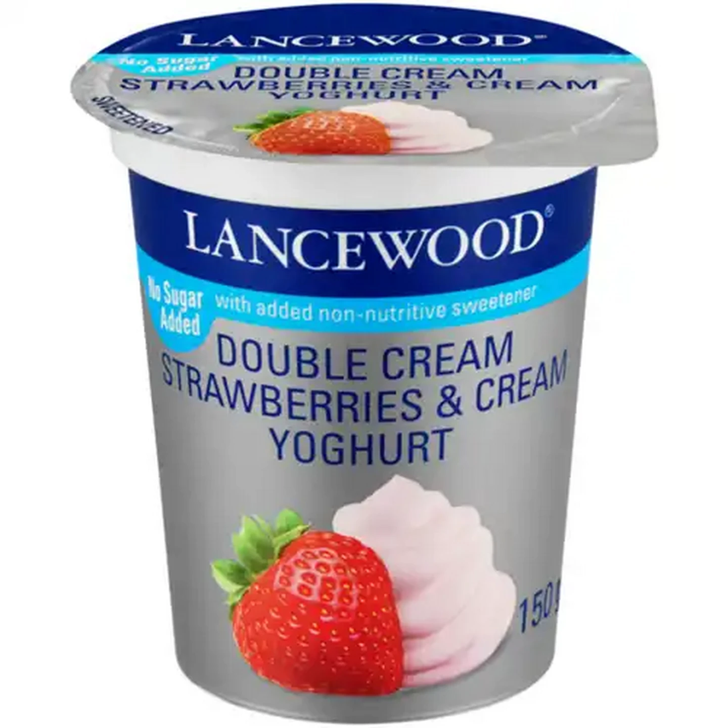 Image of LANCEWOOD Strawberry & Cream Double Cream Yoghurt 150g
