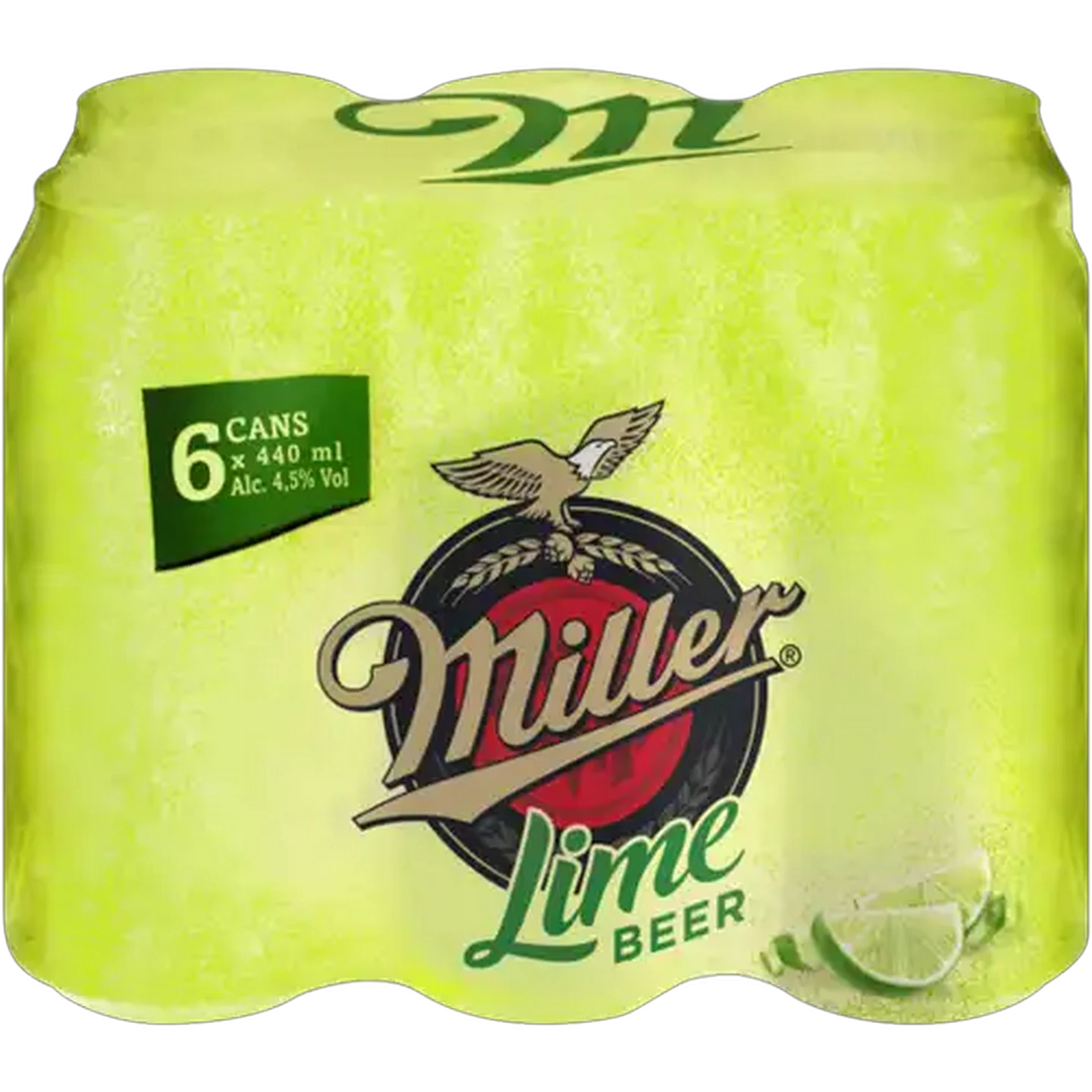 Image of Miller Lime Beer Cans 6 x 440ml