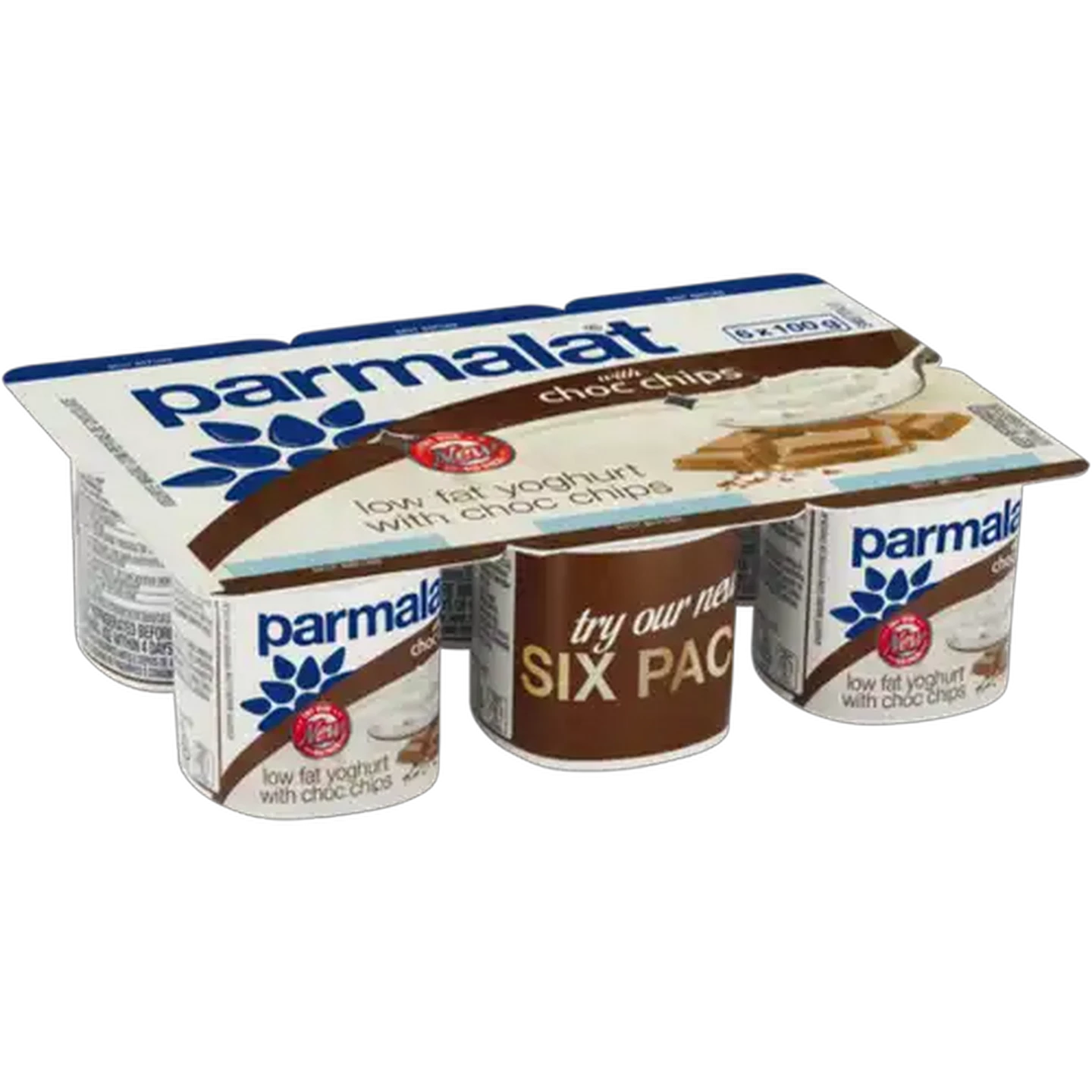 Image of Parmalat Low Fat Yoghurt with Choc Chips 6 x 100g