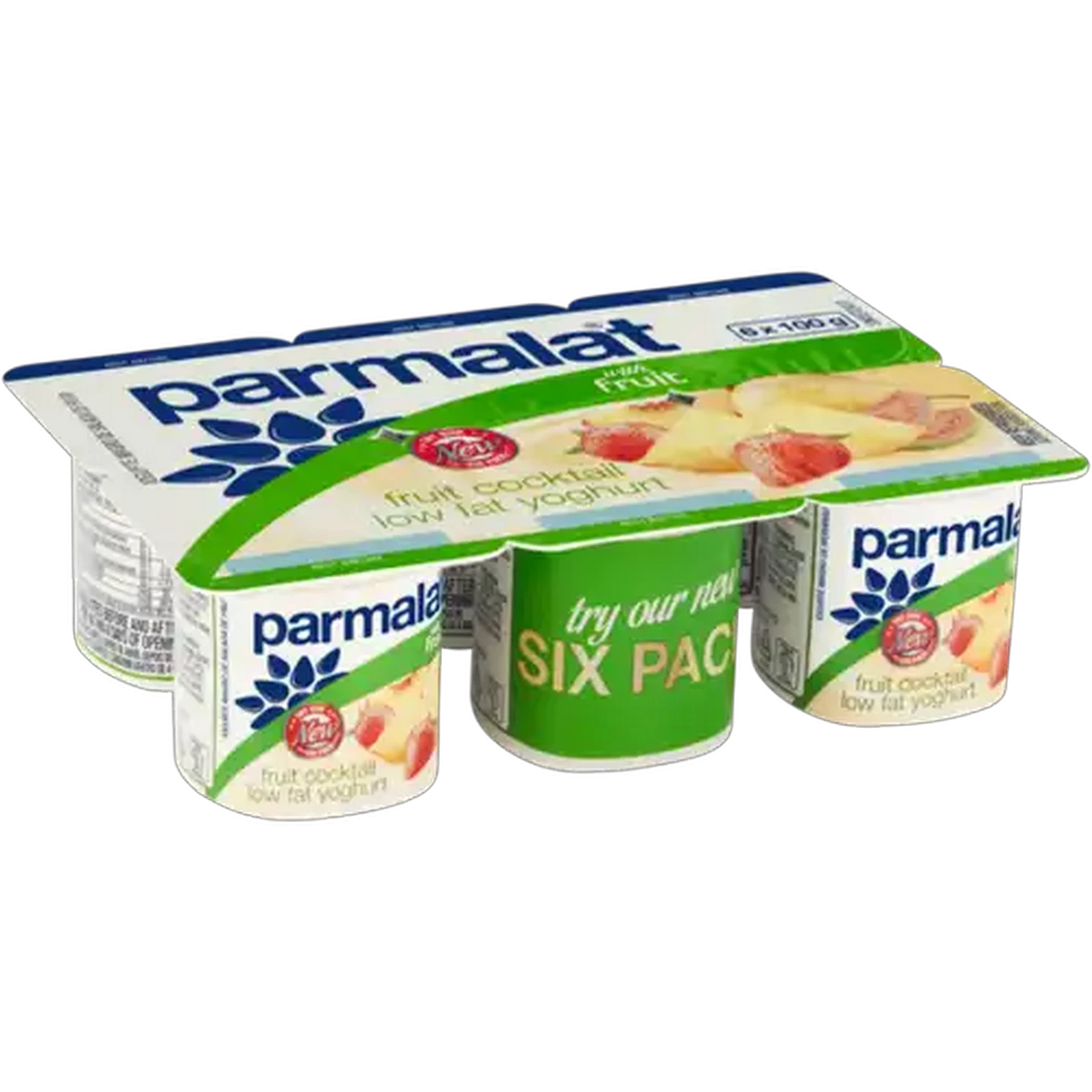 Image of Parmalat Fruit Cocktail Low Fat Yoghurt with Fruit 6 x 100g