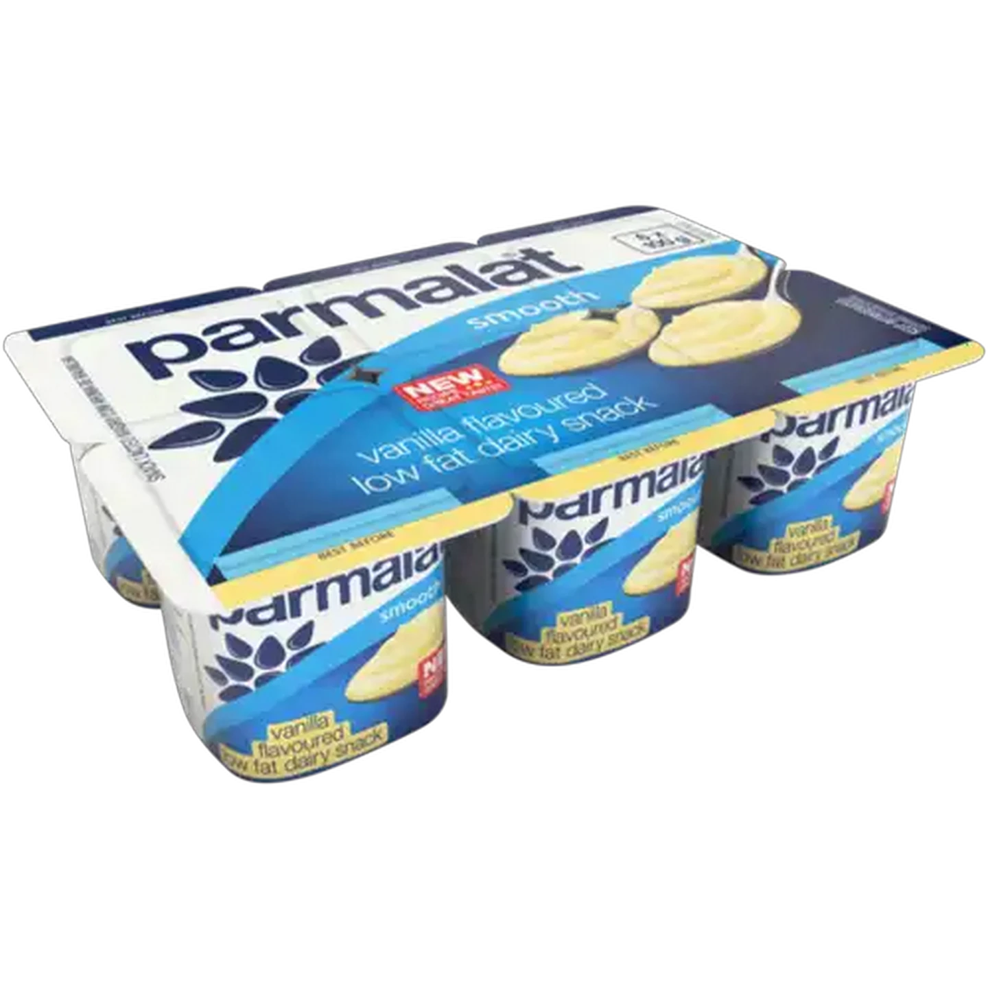 Image of Parmalat Vanilla Flavoured Smooth Low Fat Dairy Snack 6 x 100g