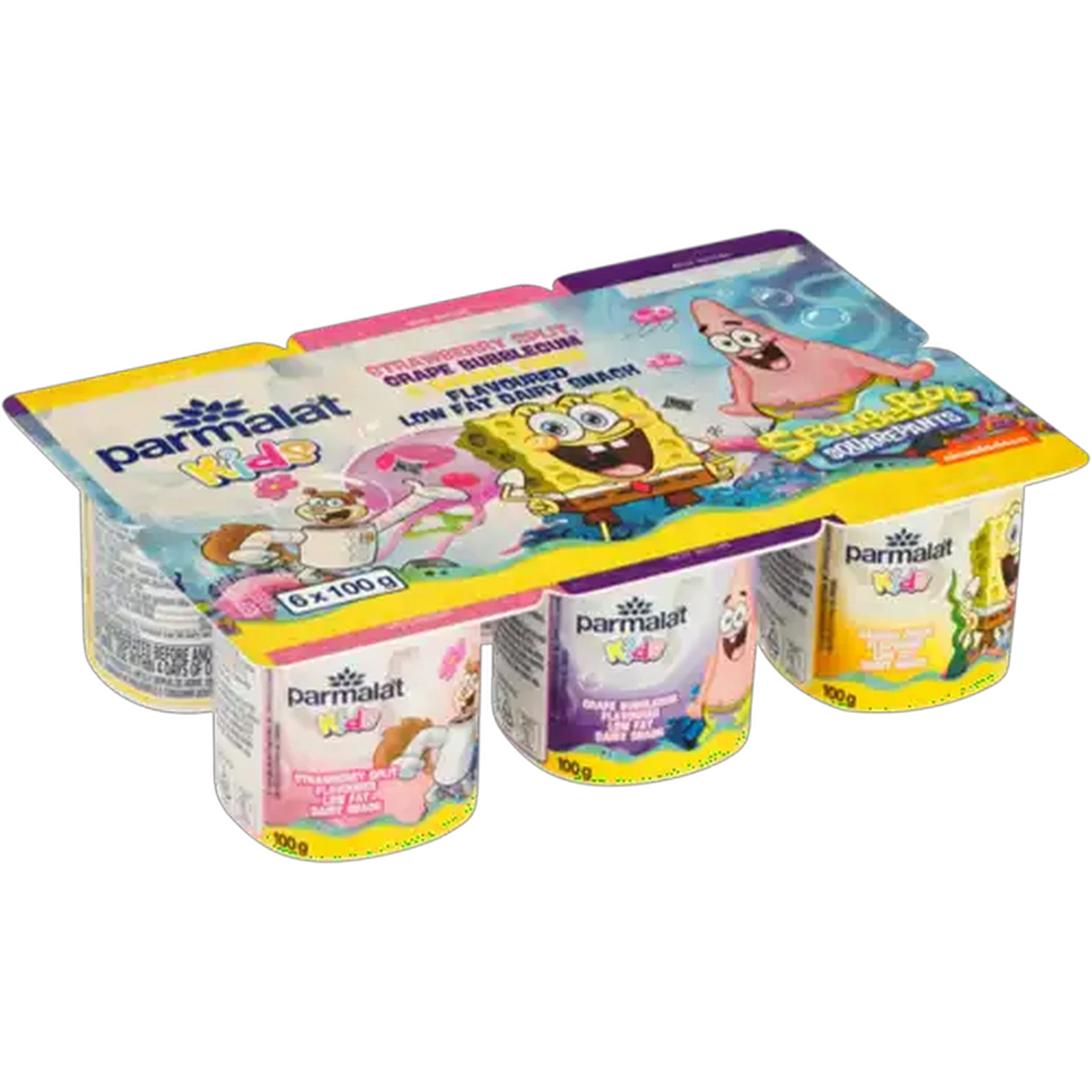 Image of Parmalat Kids Assorted Flavoured Low Fat Dairy Snack 6 x 100g